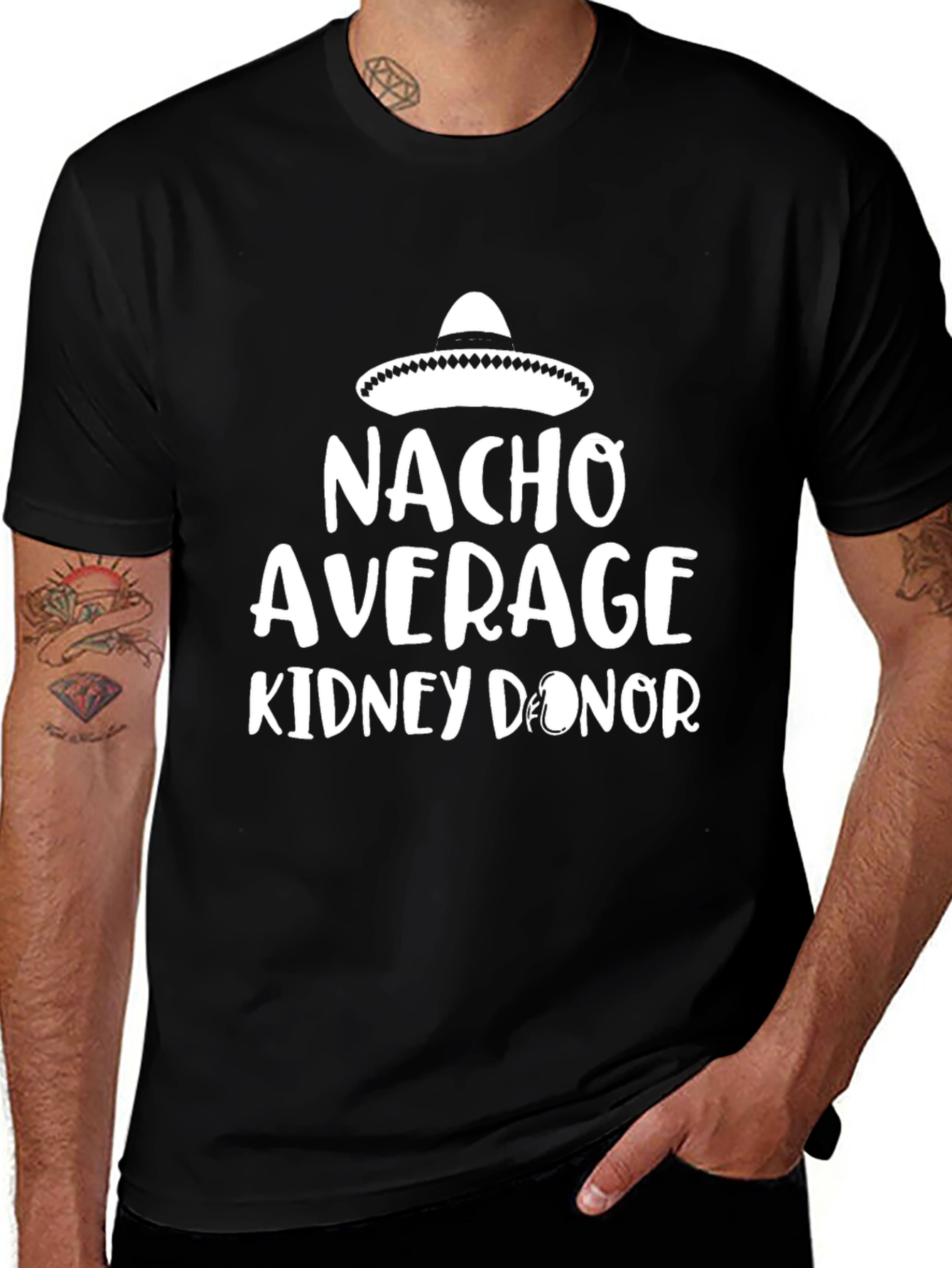 Camiseta Negra Nacho Average Kidney Donor
