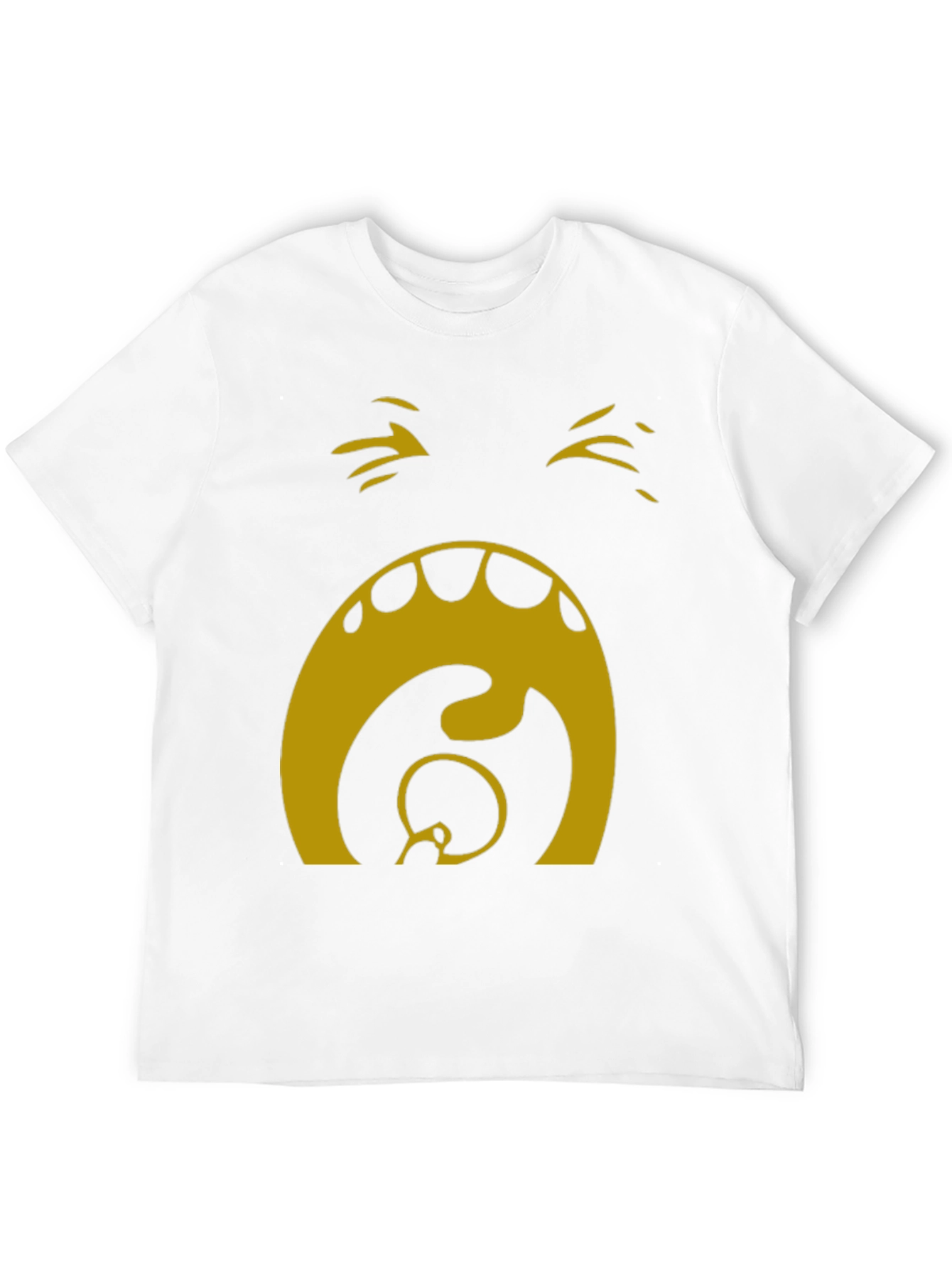 Camiseta Hombre Negra con Diseño Abstracto Dorado