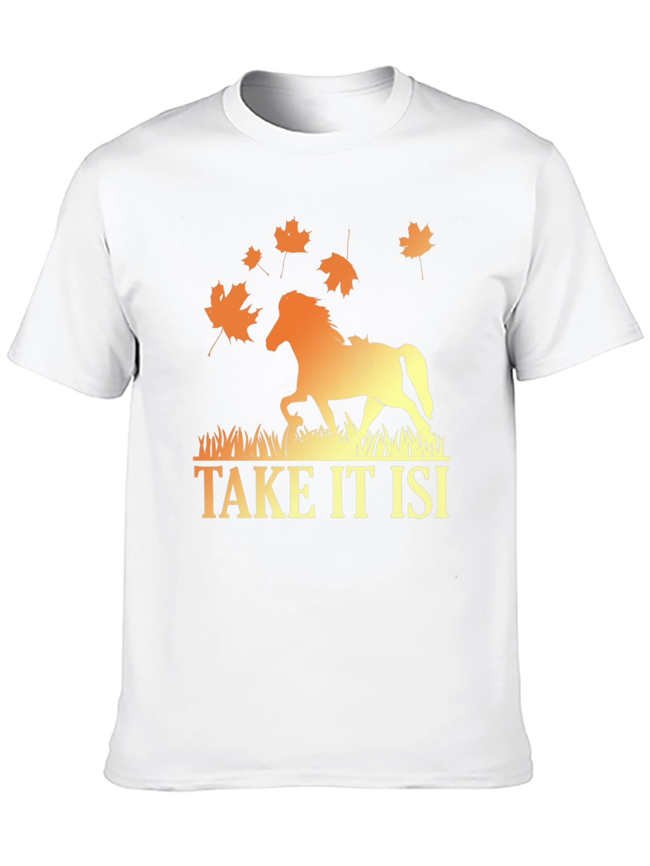 Camiseta Hombre Diseño Caballo Otoñal