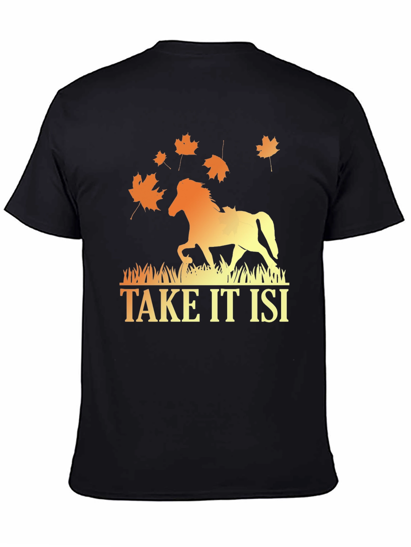 Camiseta Hombre Diseño Caballo Otoñal