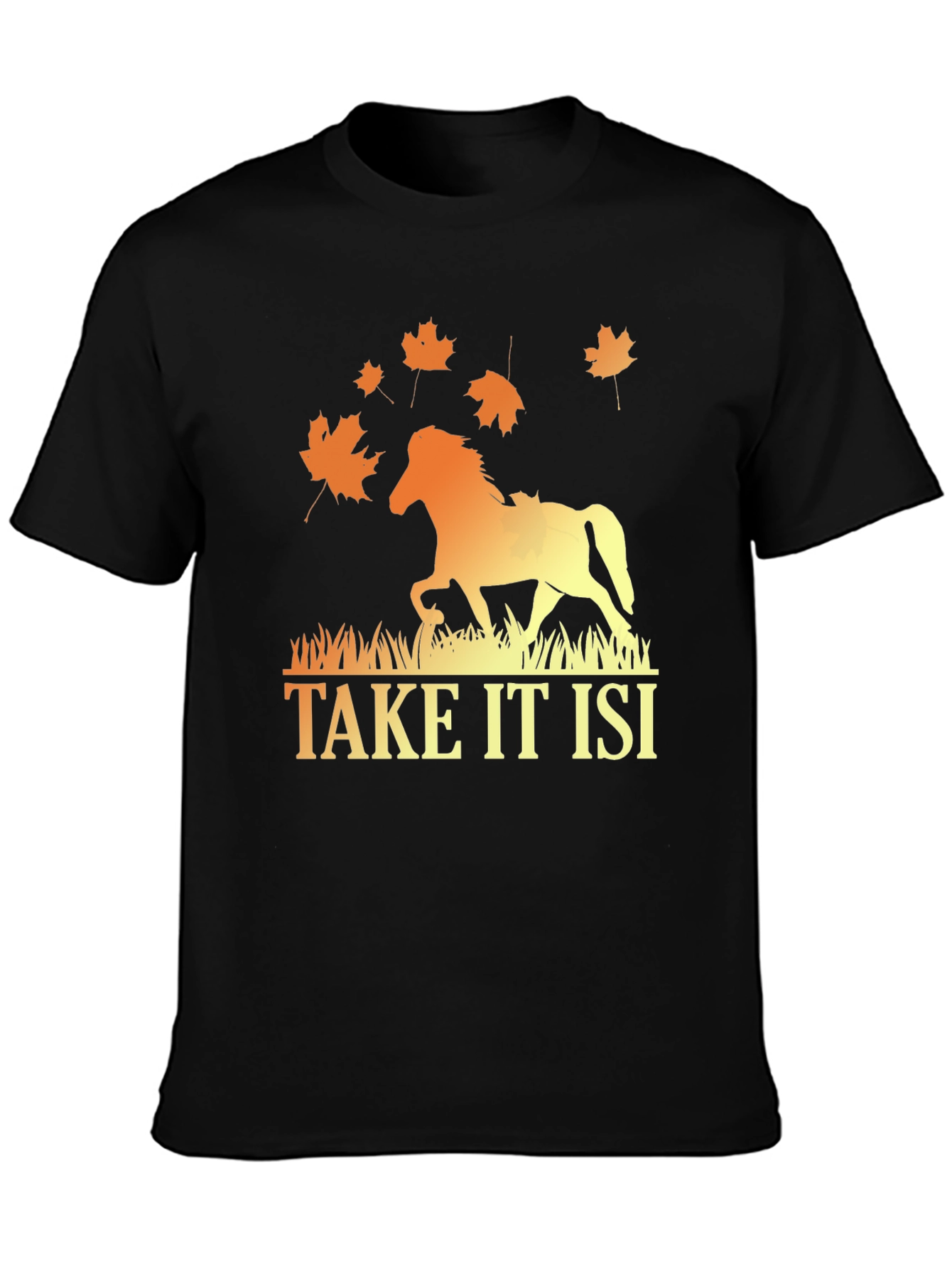 Camiseta Hombre Diseño Caballo Otoñal