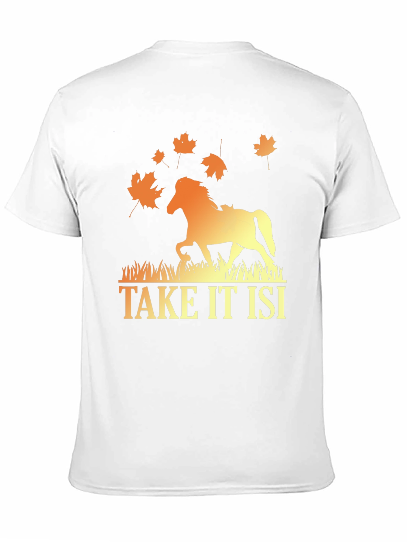Camiseta Hombre Diseño Caballo Otoñal