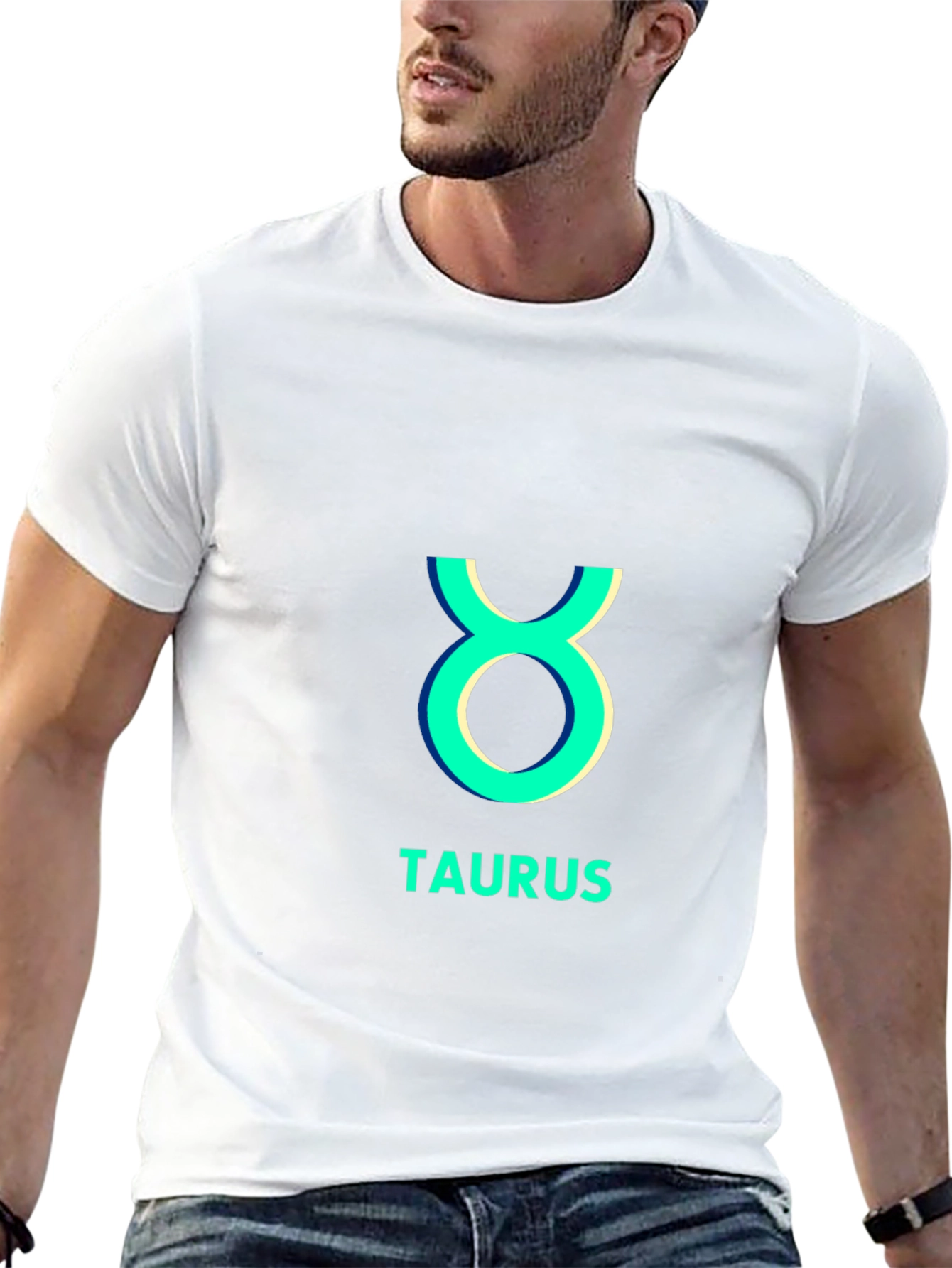 Camiseta Negra Taurus Signo Zodiacal Algodón
