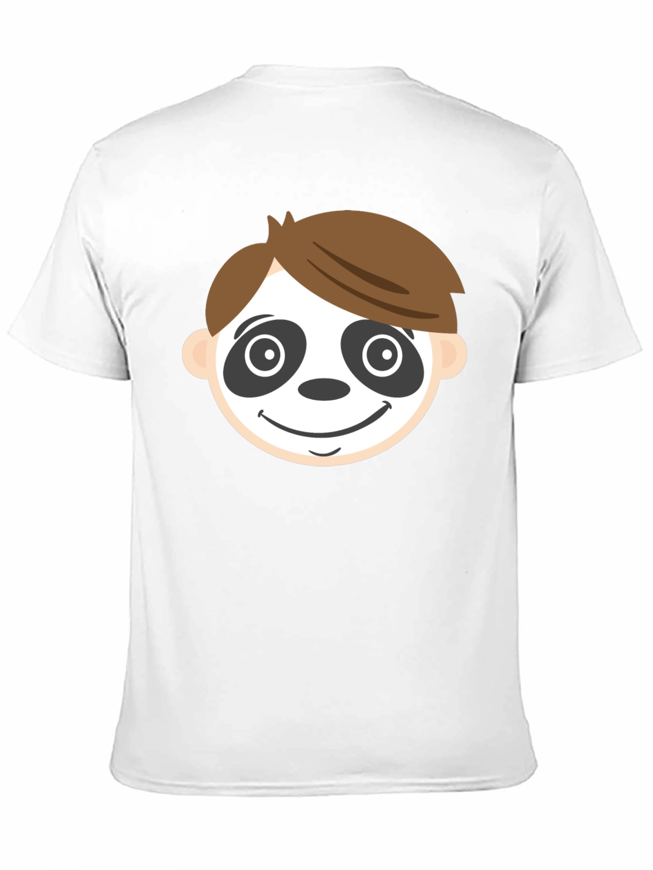 Camiseta Negra con Cara de Panda para Hombre