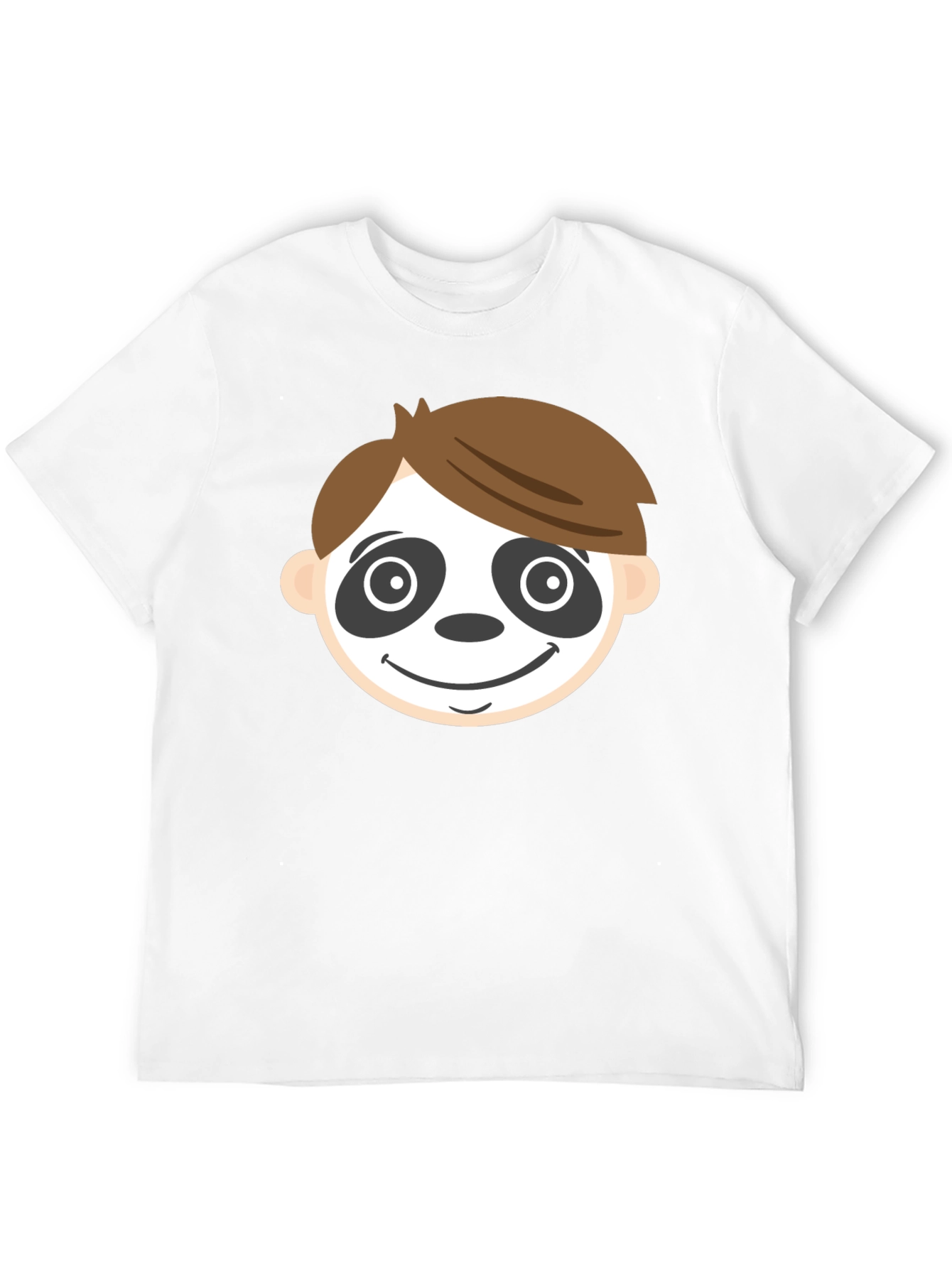 Camiseta Negra con Cara de Panda para Hombre