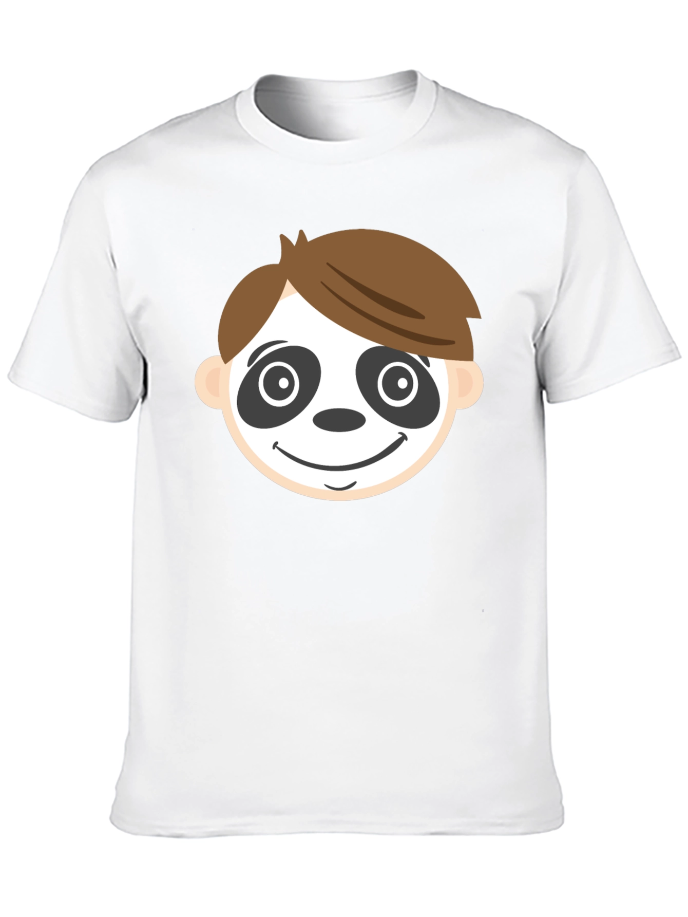 Camiseta Negra con Cara de Panda para Hombre