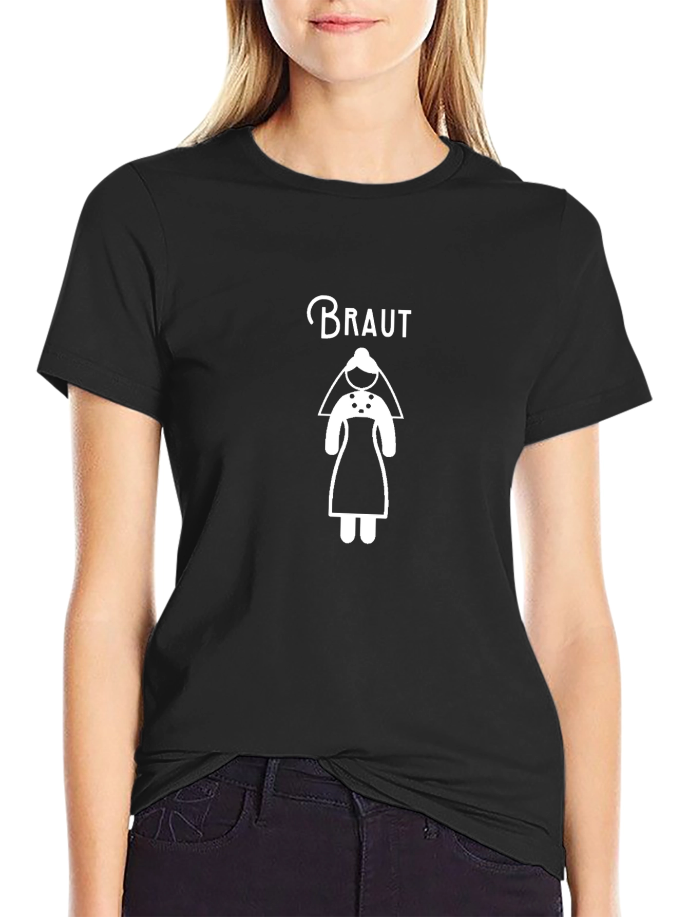Camiseta Negra Braut para Despedida de Soltera