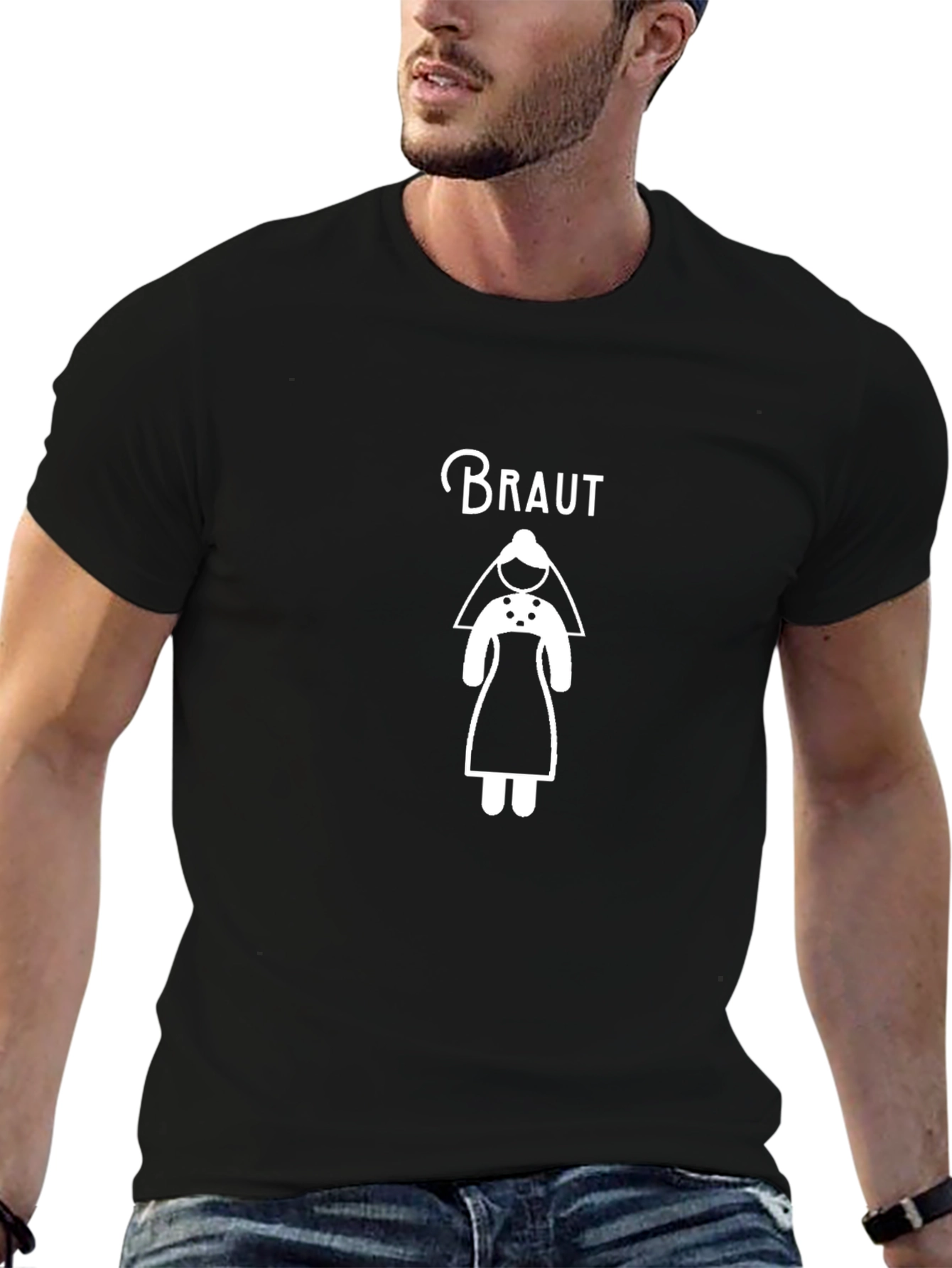 Camiseta Negra Braut para Despedida de Soltera