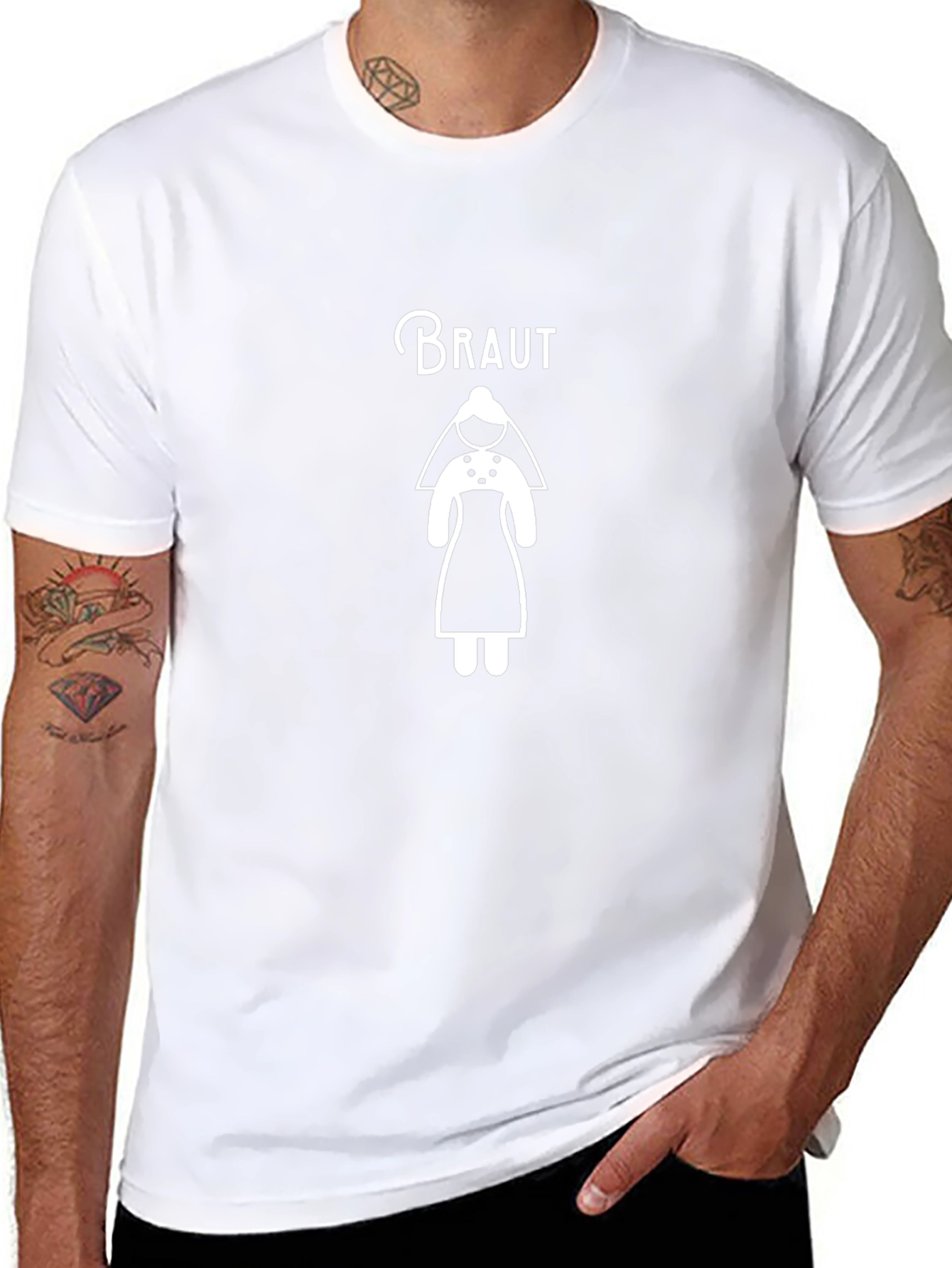 Camiseta Negra Braut para Despedida de Soltera