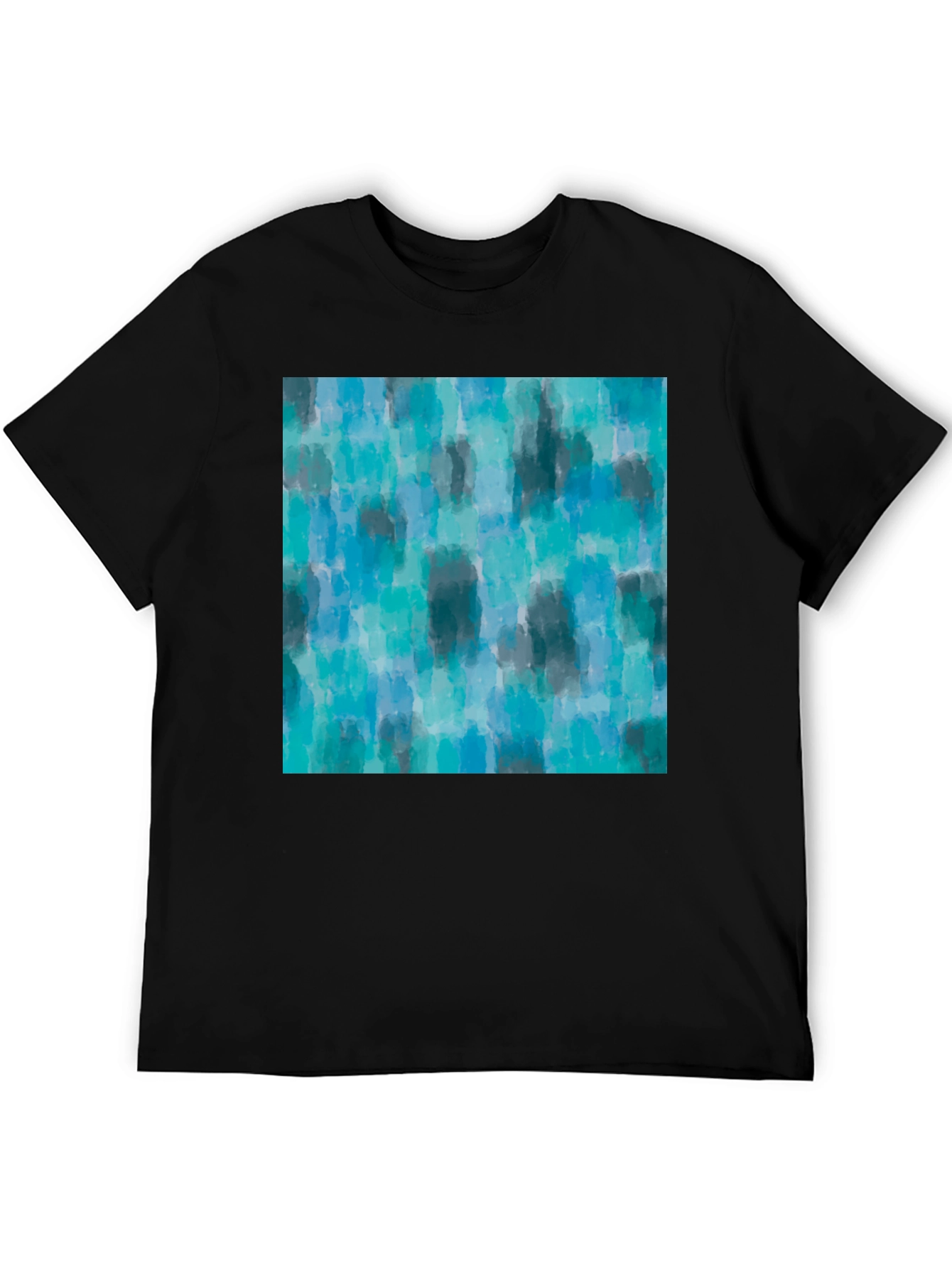 Camiseta Hombre Estampado Abstracto Azul