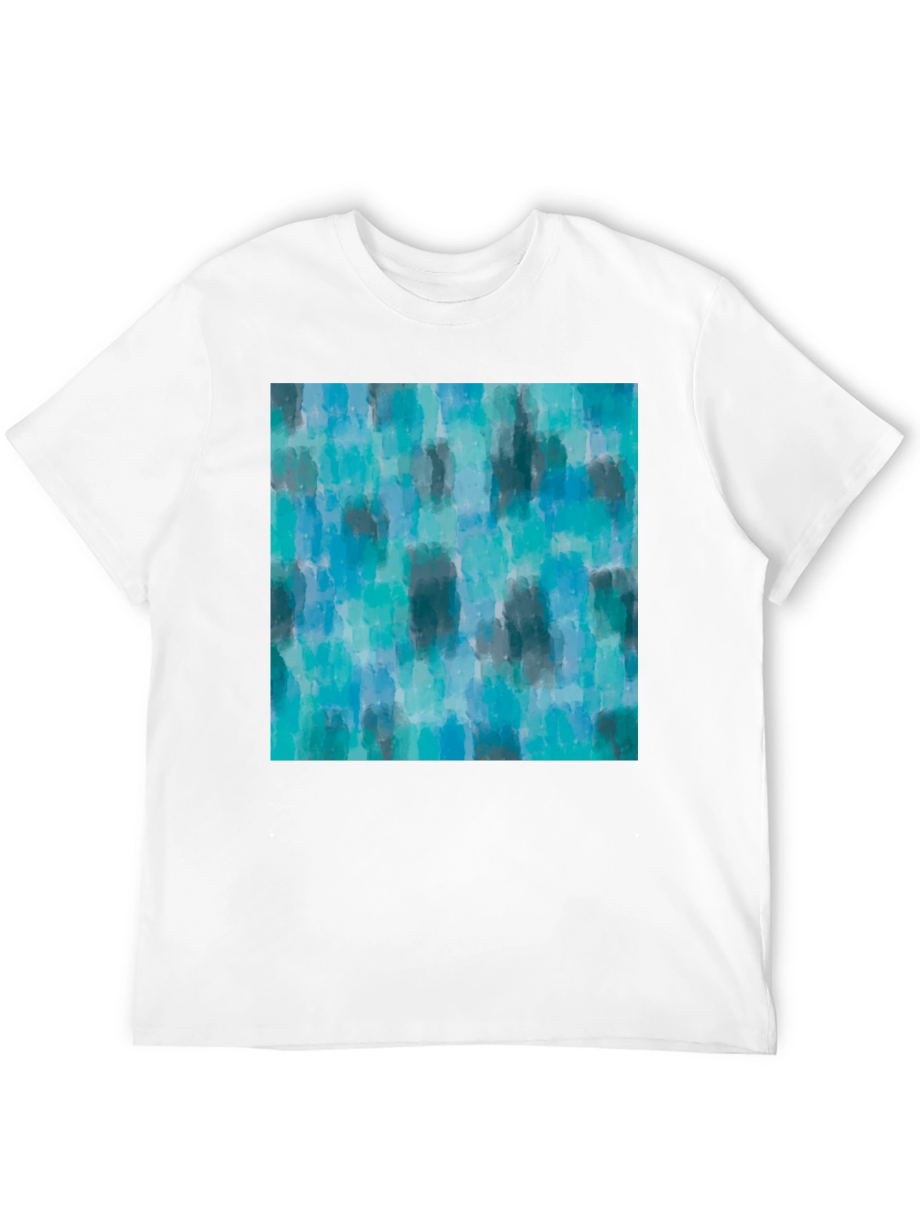 Camiseta Hombre Estampado Abstracto Azul
