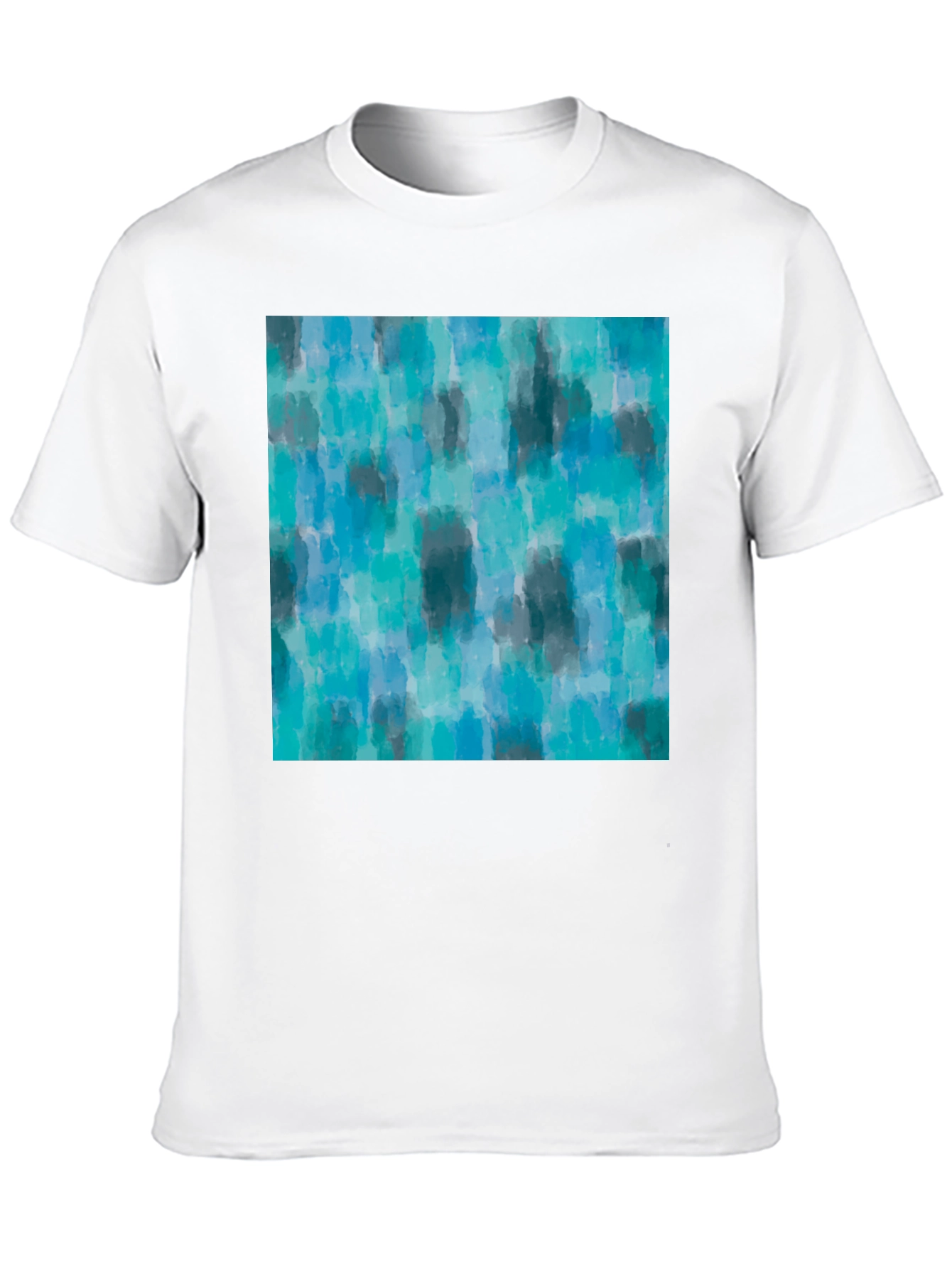 Camiseta Hombre Estampado Abstracto Azul