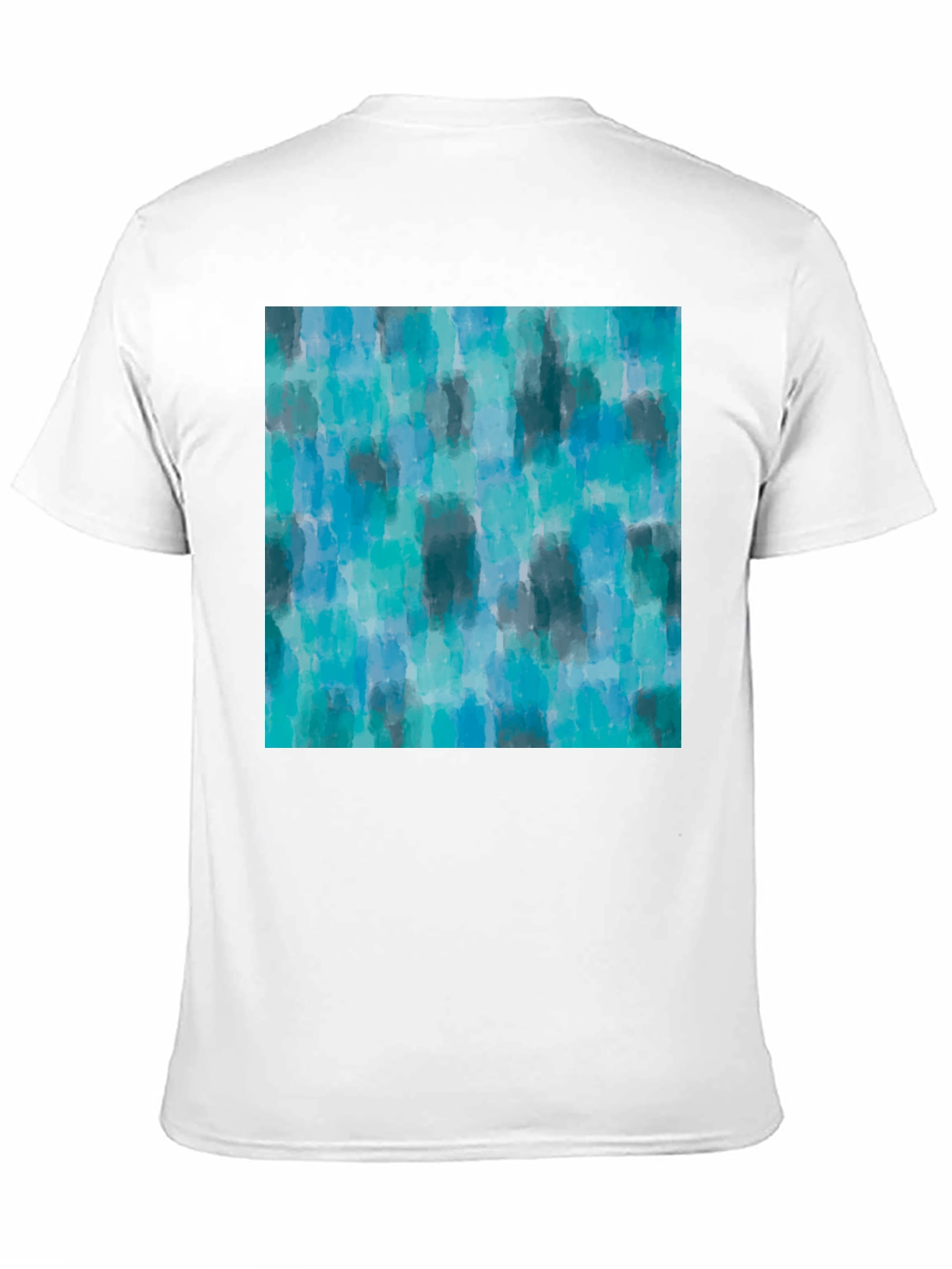 Camiseta Hombre Estampado Abstracto Azul