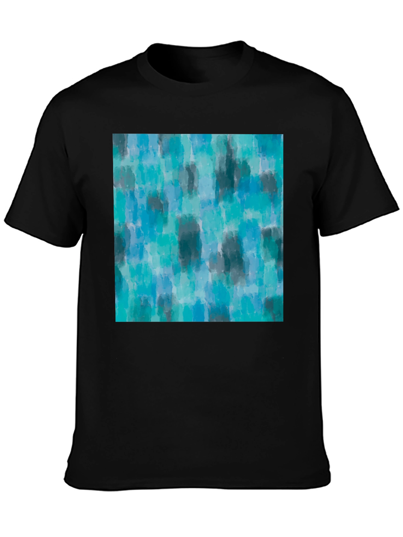 Camiseta Hombre Estampado Abstracto Azul