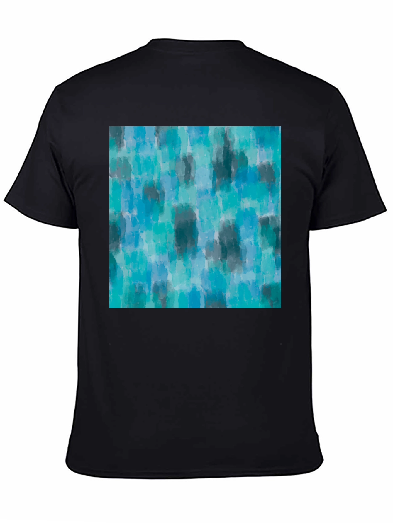 Camiseta Hombre Estampado Abstracto Azul