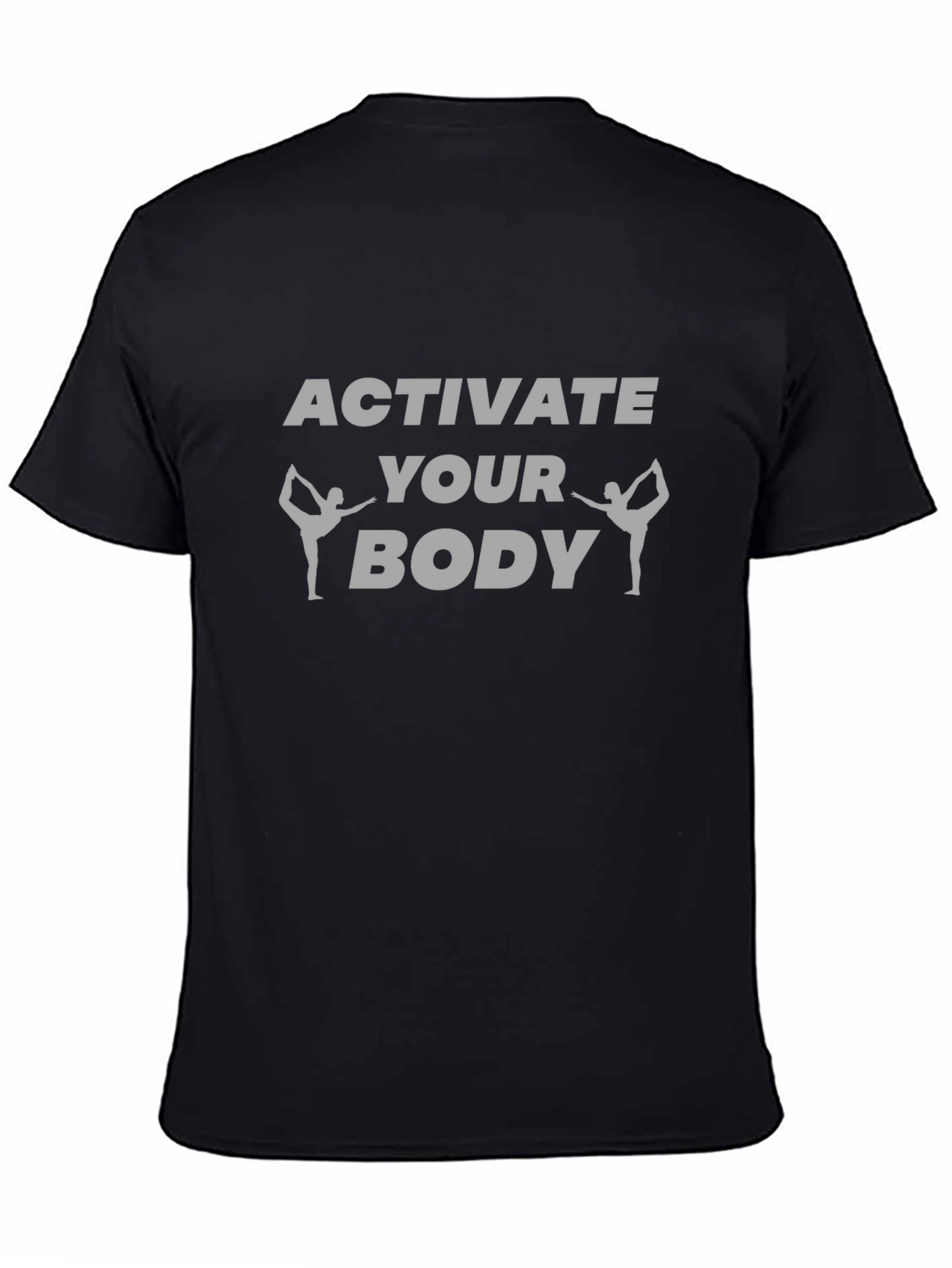 Camiseta Negra: Activa tu cuerpo con yoga