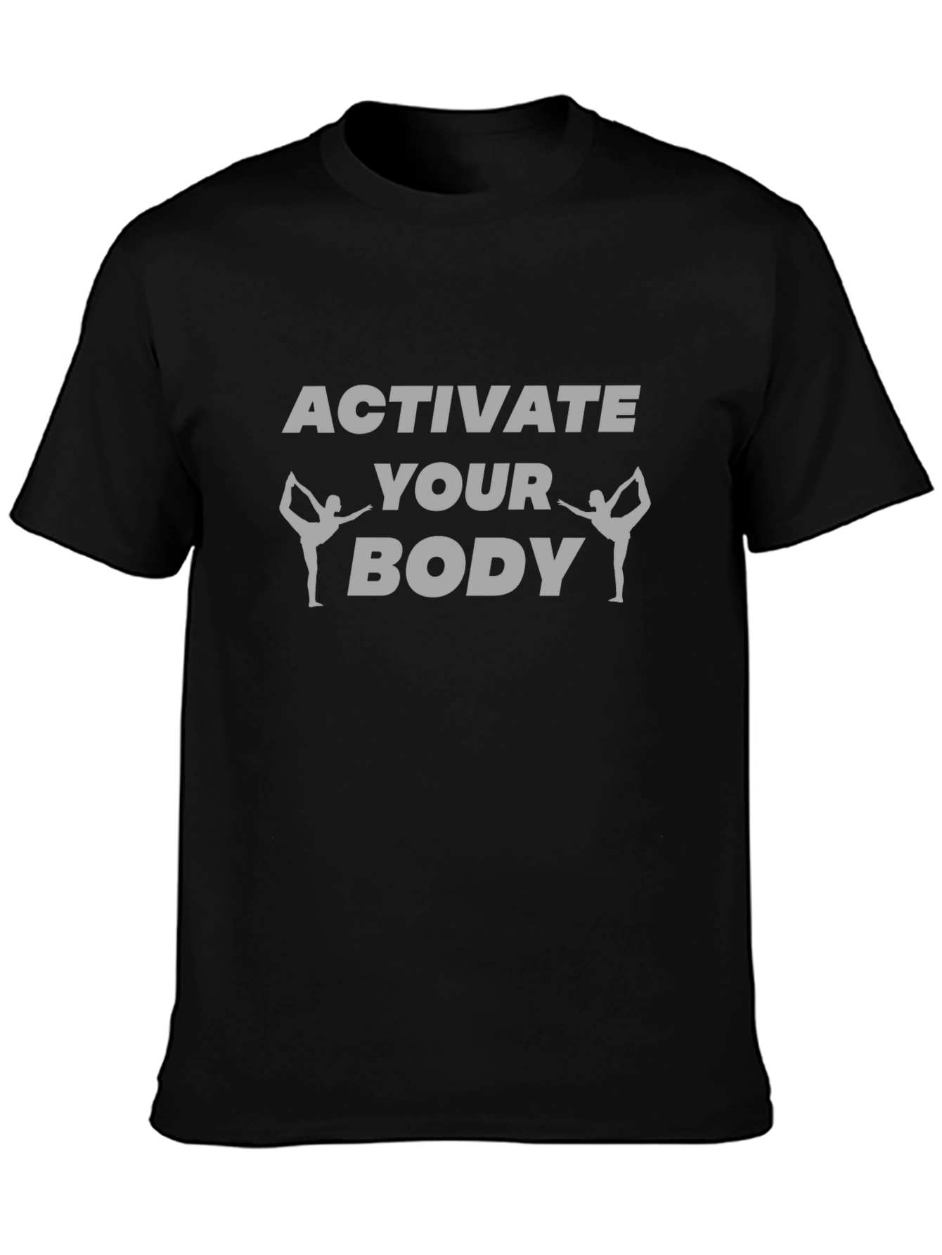 Camiseta Negra: Activa tu cuerpo con yoga