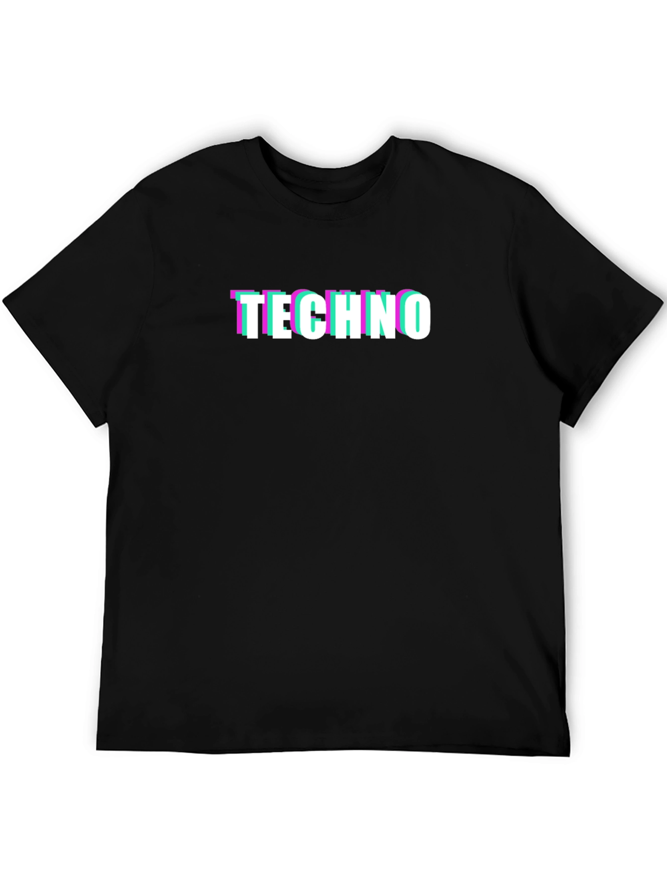 Camiseta Negra Techno Glitch