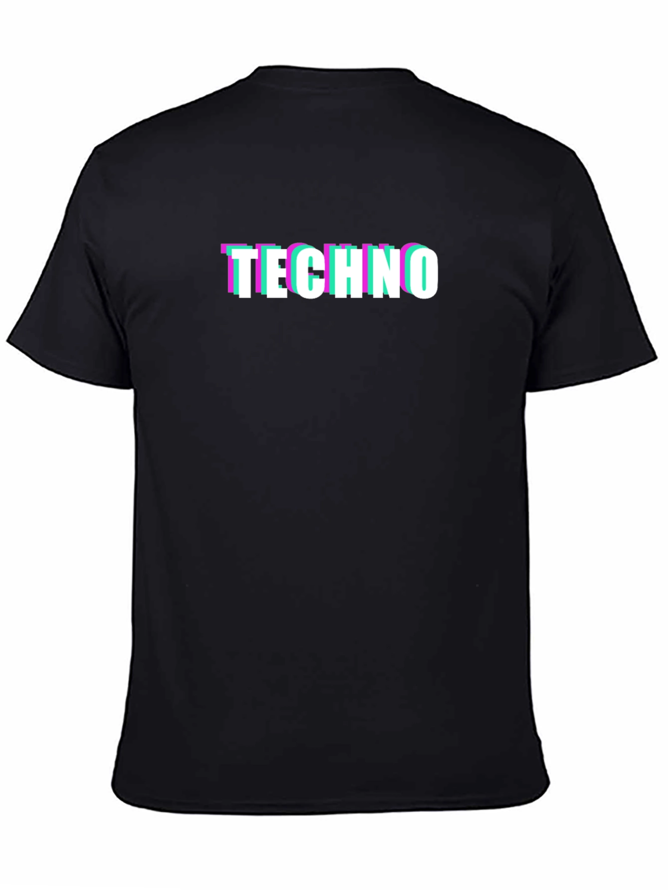 Camiseta Negra Techno Glitch