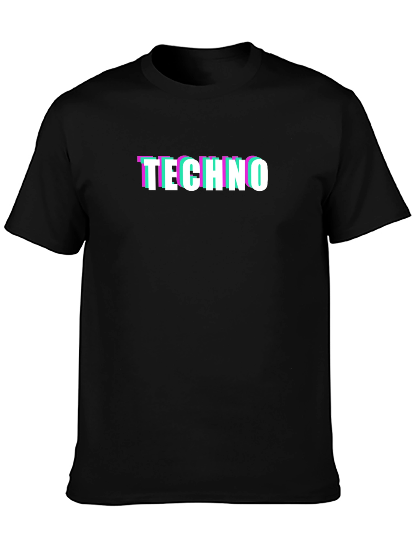 Camiseta Negra Techno Glitch