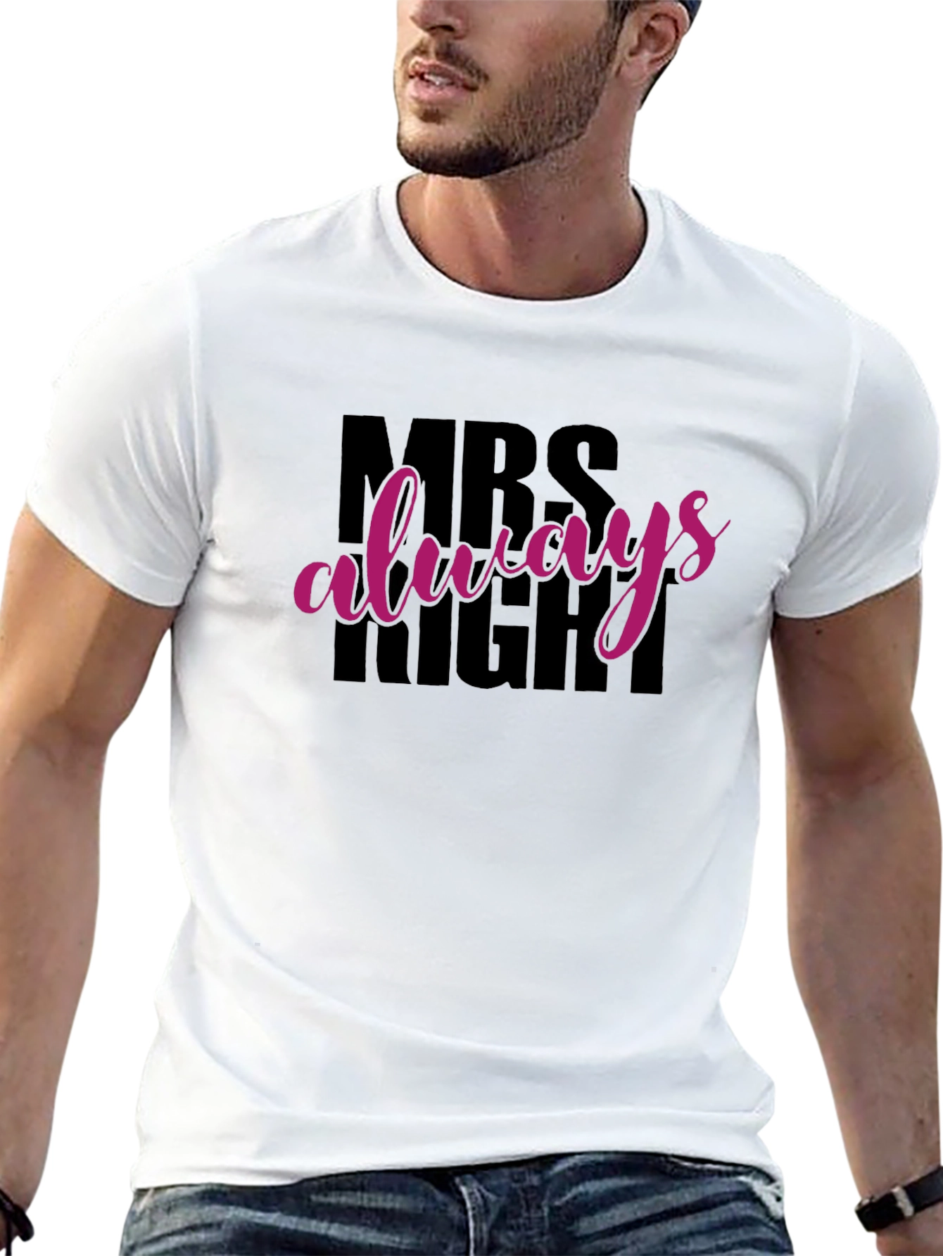Camiseta Mrs Always Right Negra para Hombre