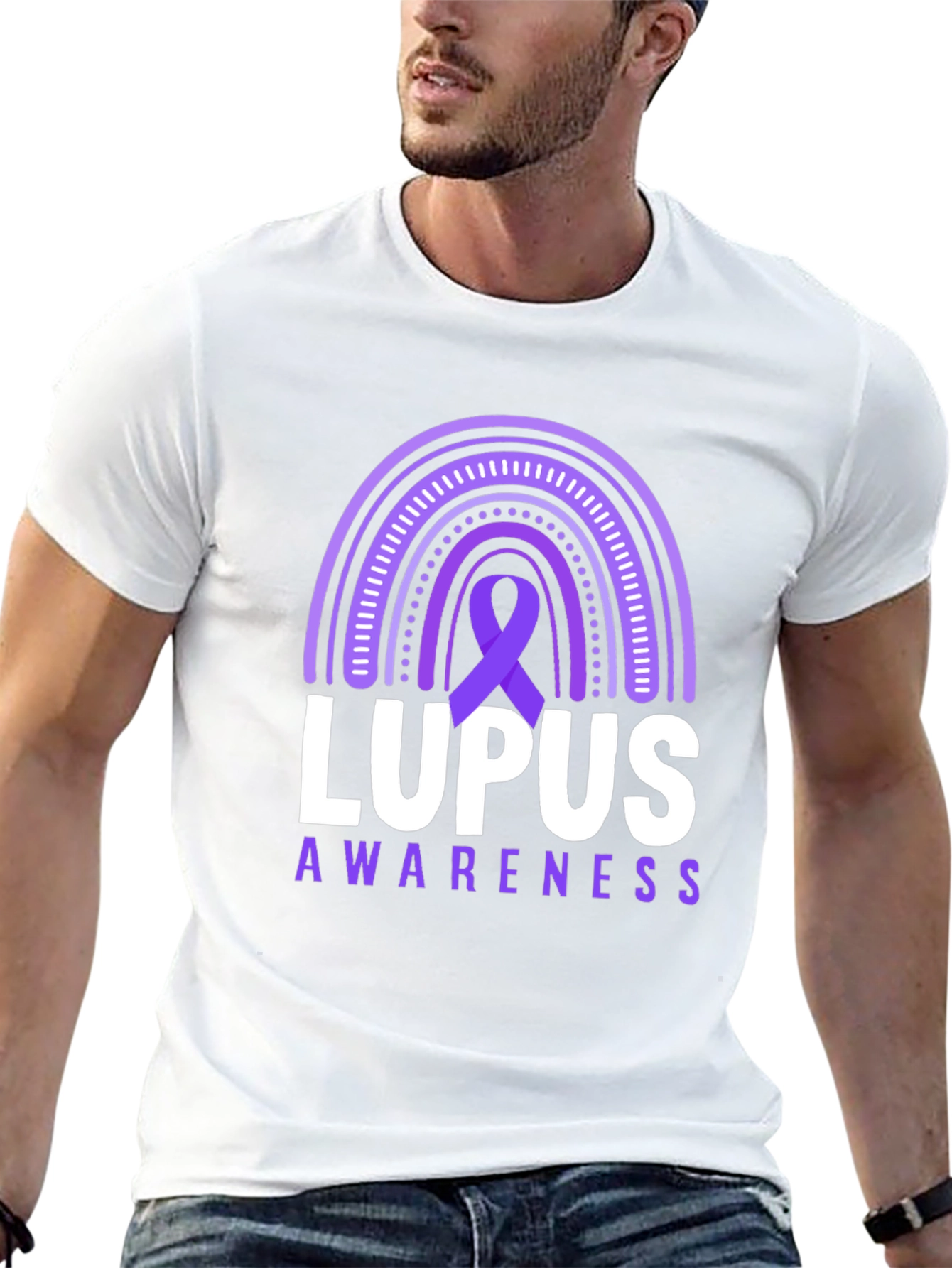 Camiseta Conciencia Lupus Arco Iris Púrpura