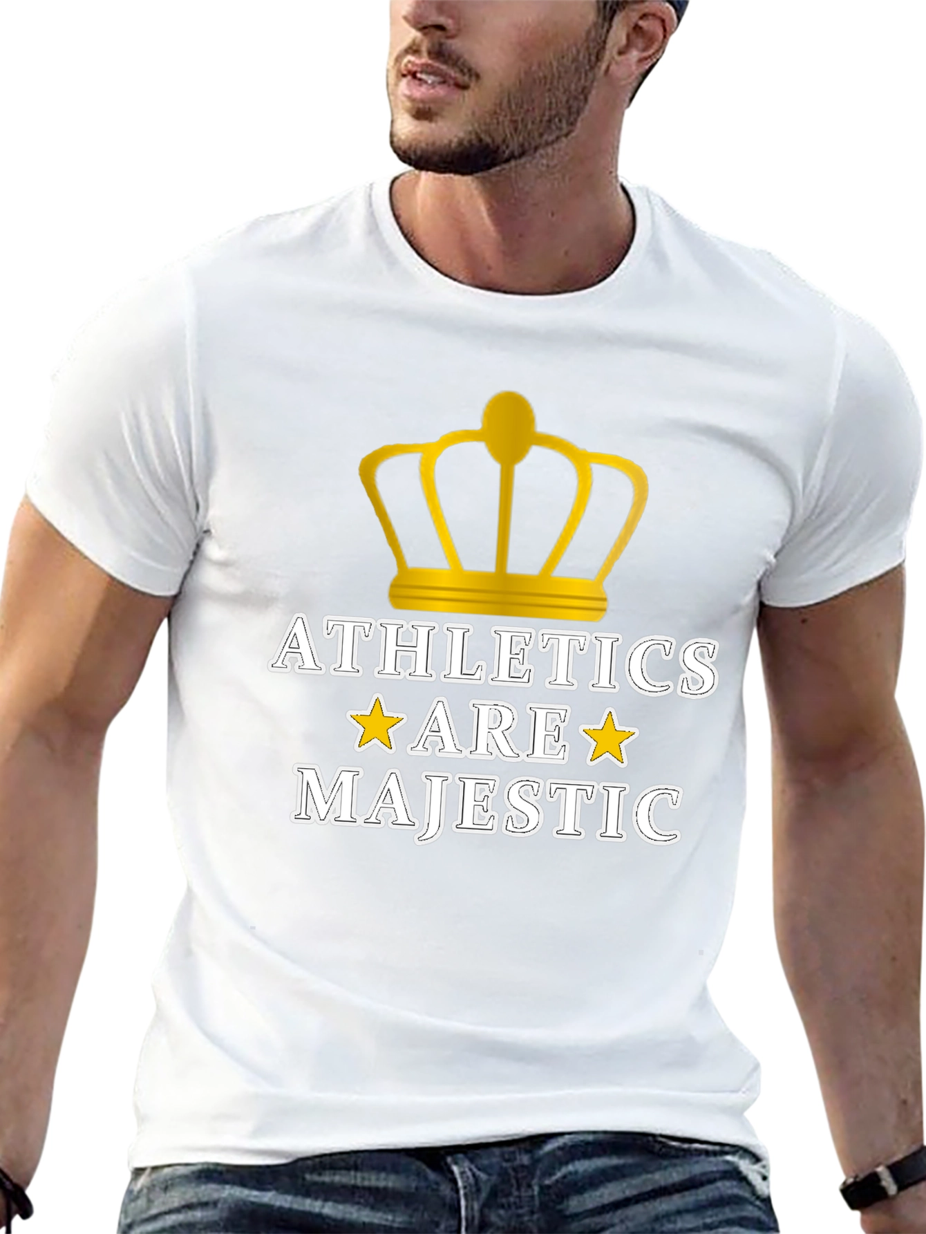 Camiseta Negra Athletics Are Majestic
