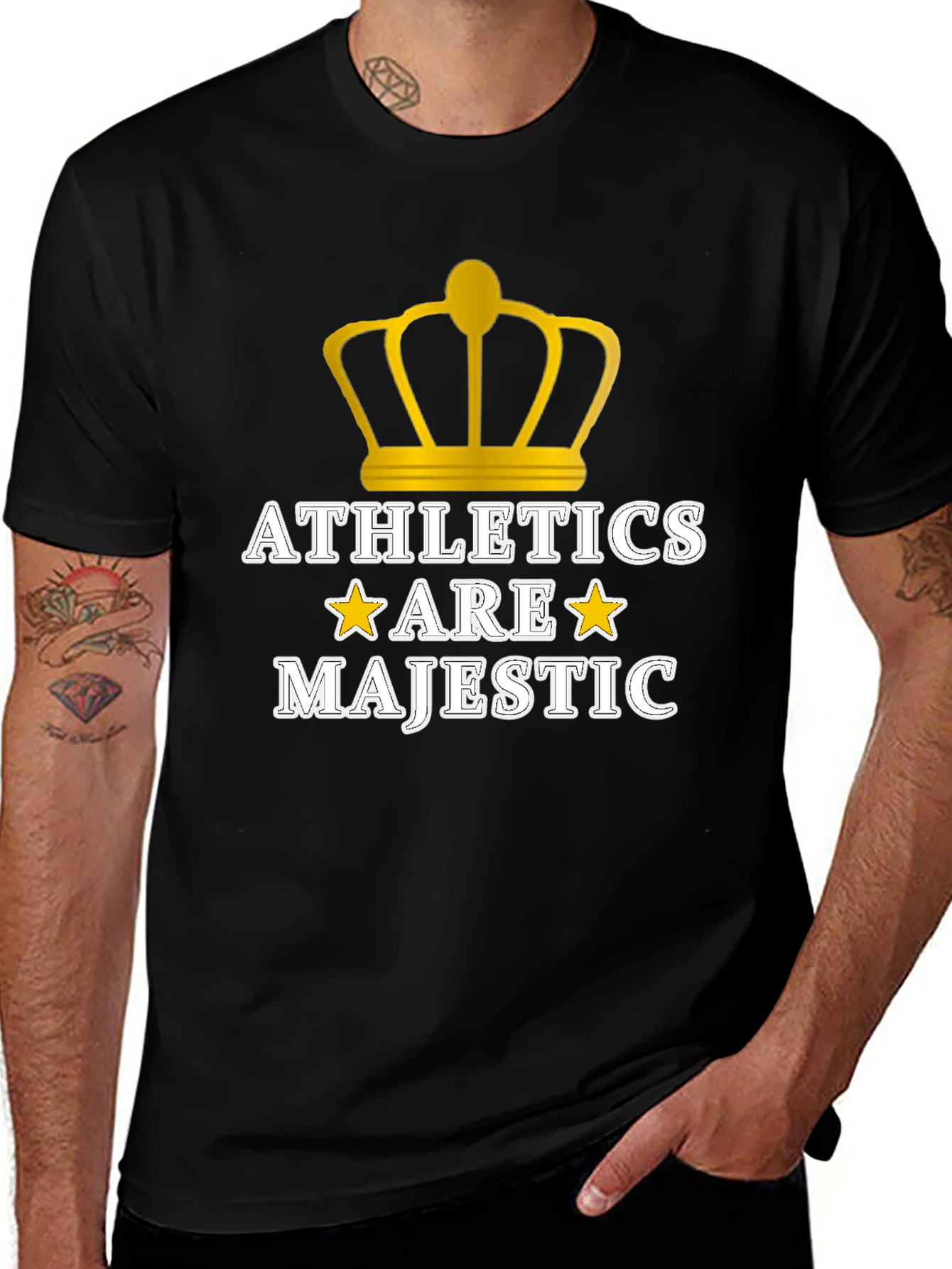 Camiseta Negra Athletics Are Majestic