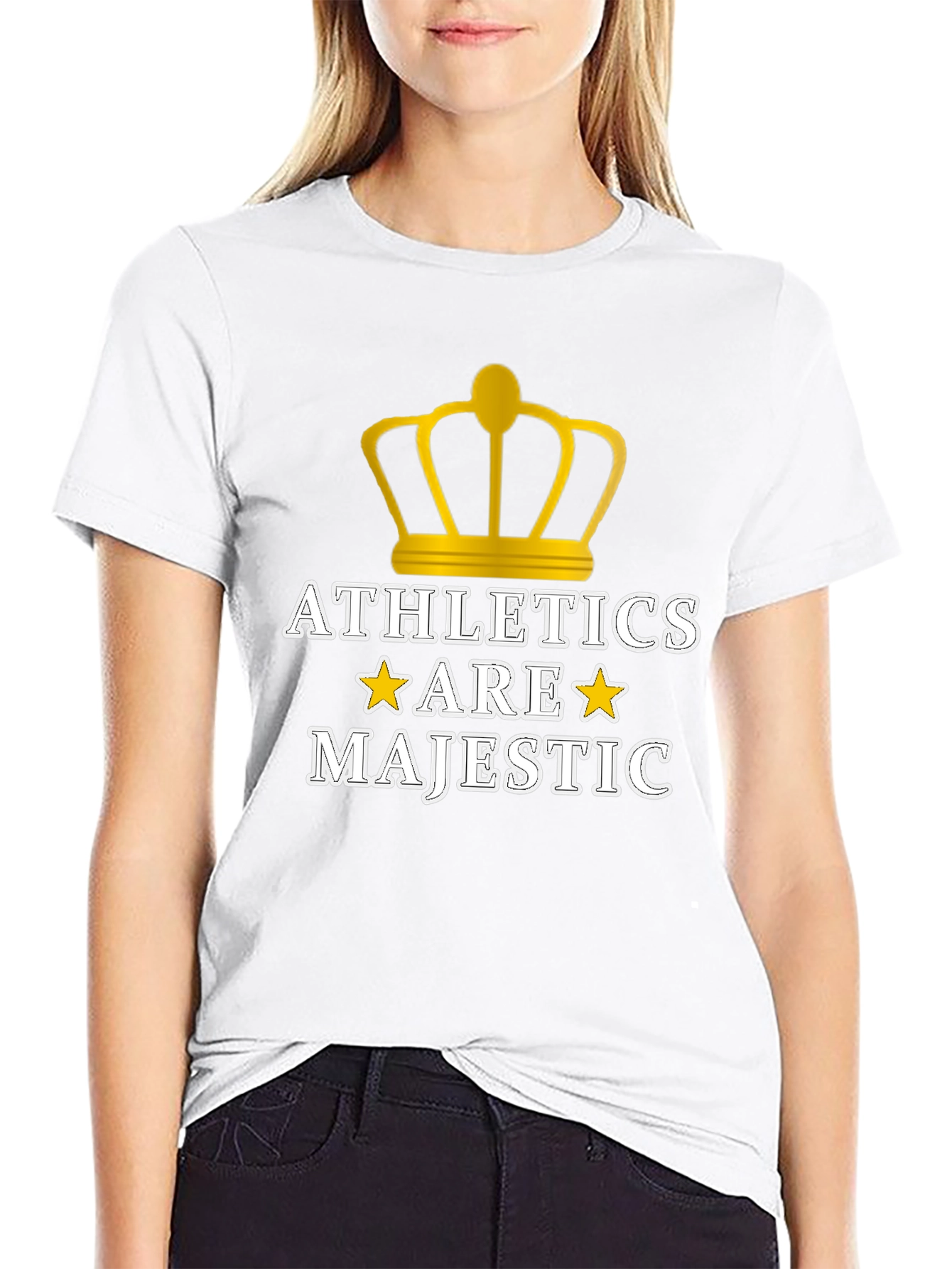 Camiseta Negra Athletics Are Majestic
