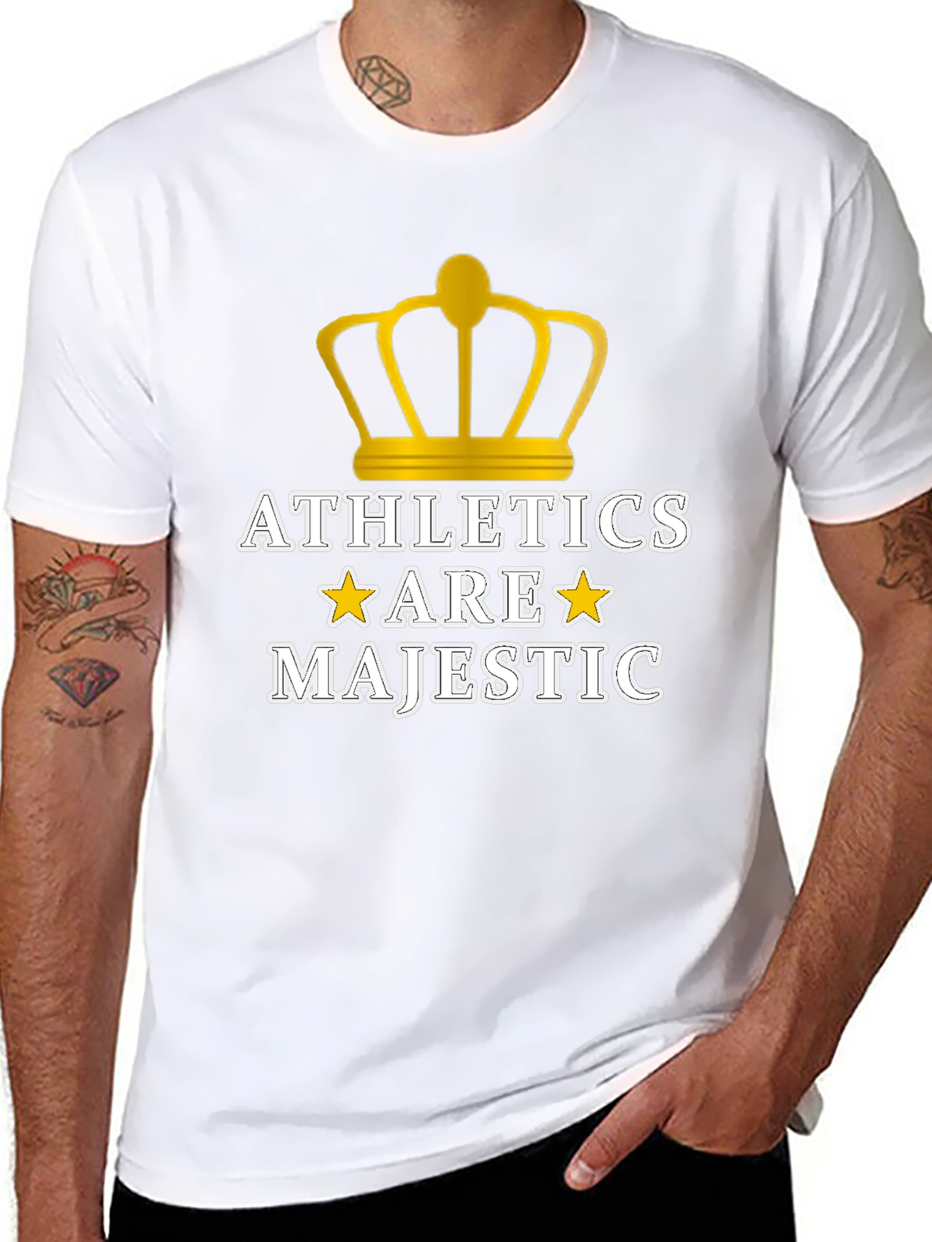 Camiseta Negra Athletics Are Majestic