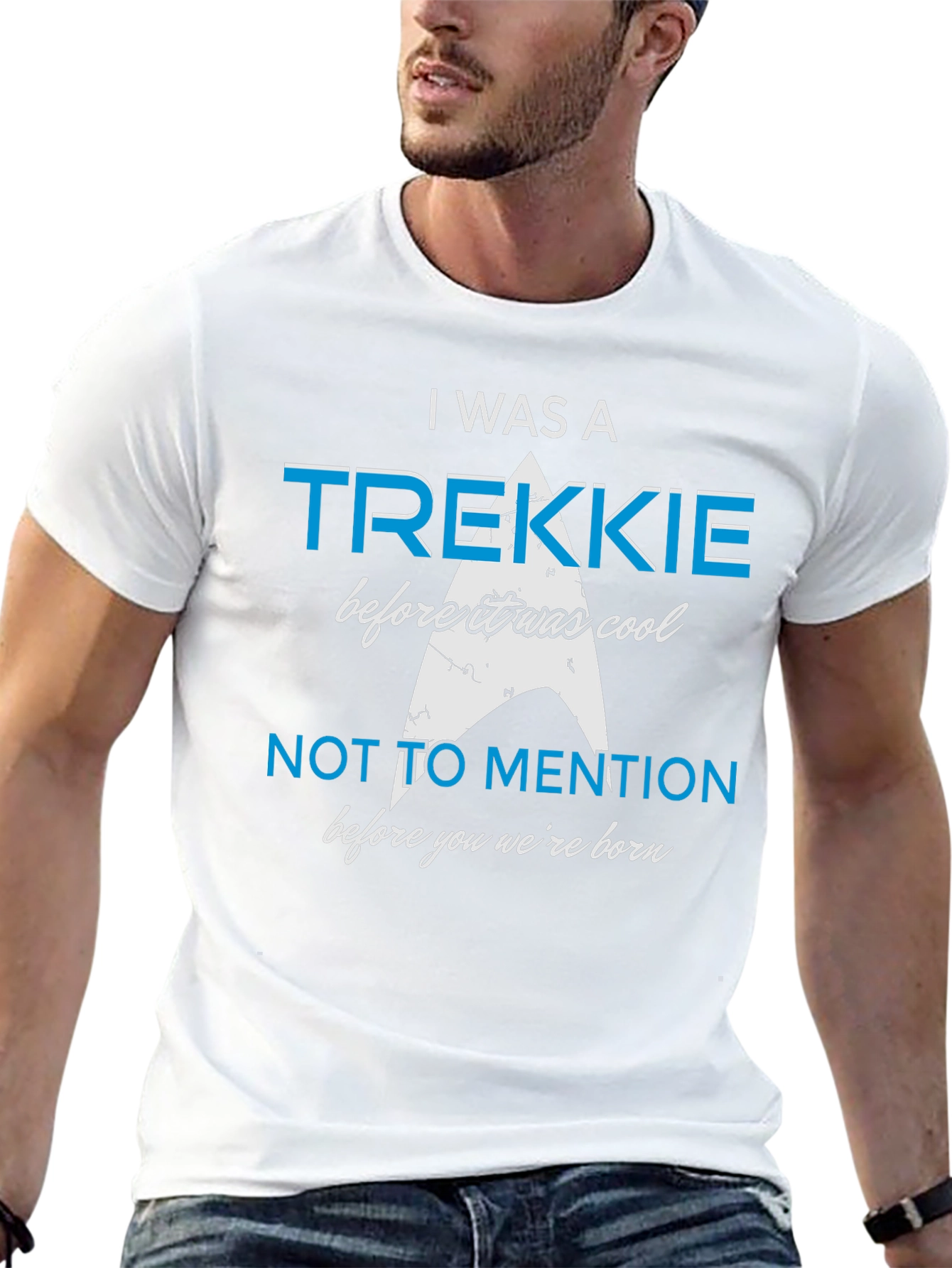 Camiseta Negra Trekkie Antes de Ser Cool