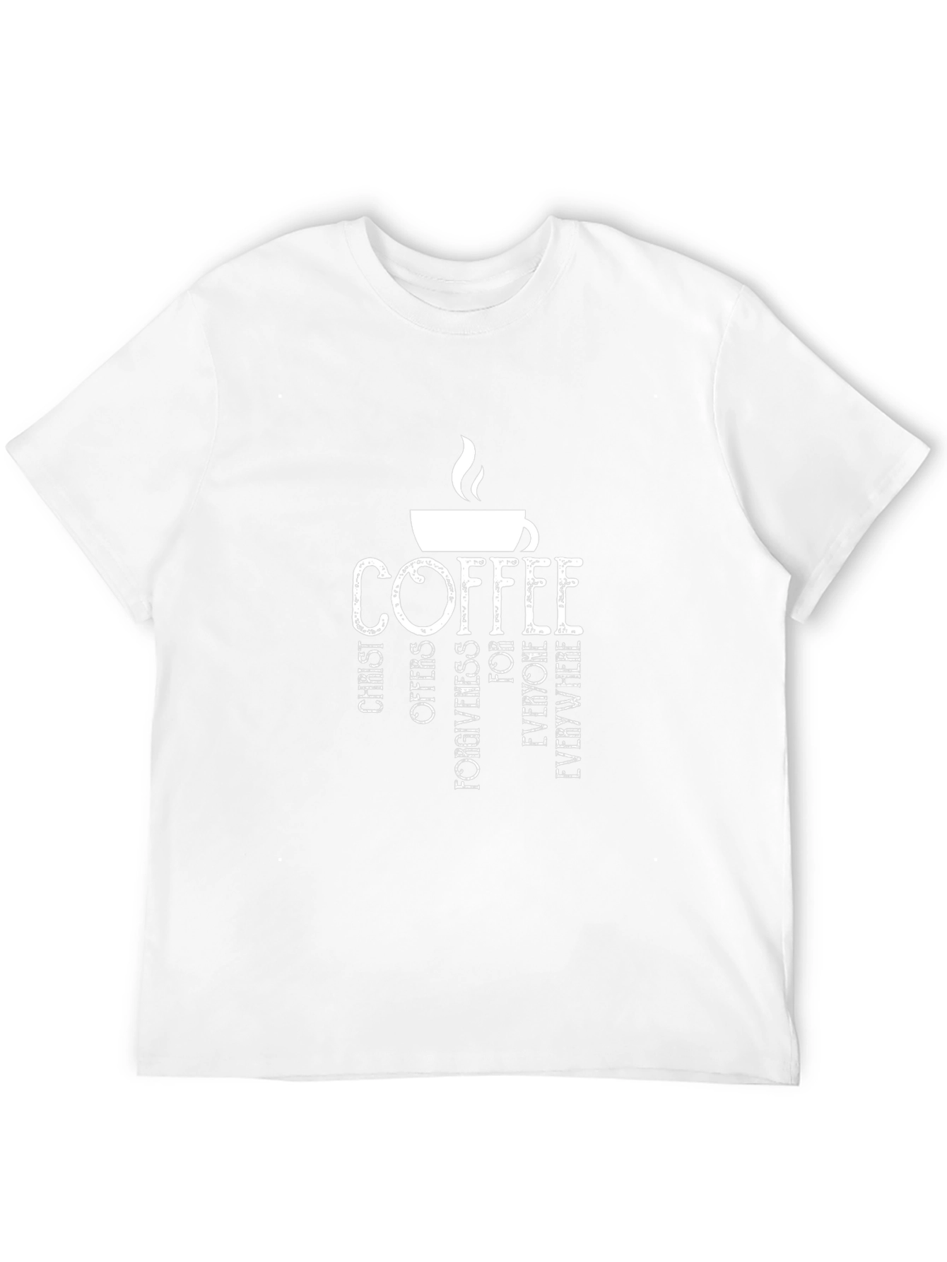 Camiseta Negra Café y Fe para Hombre