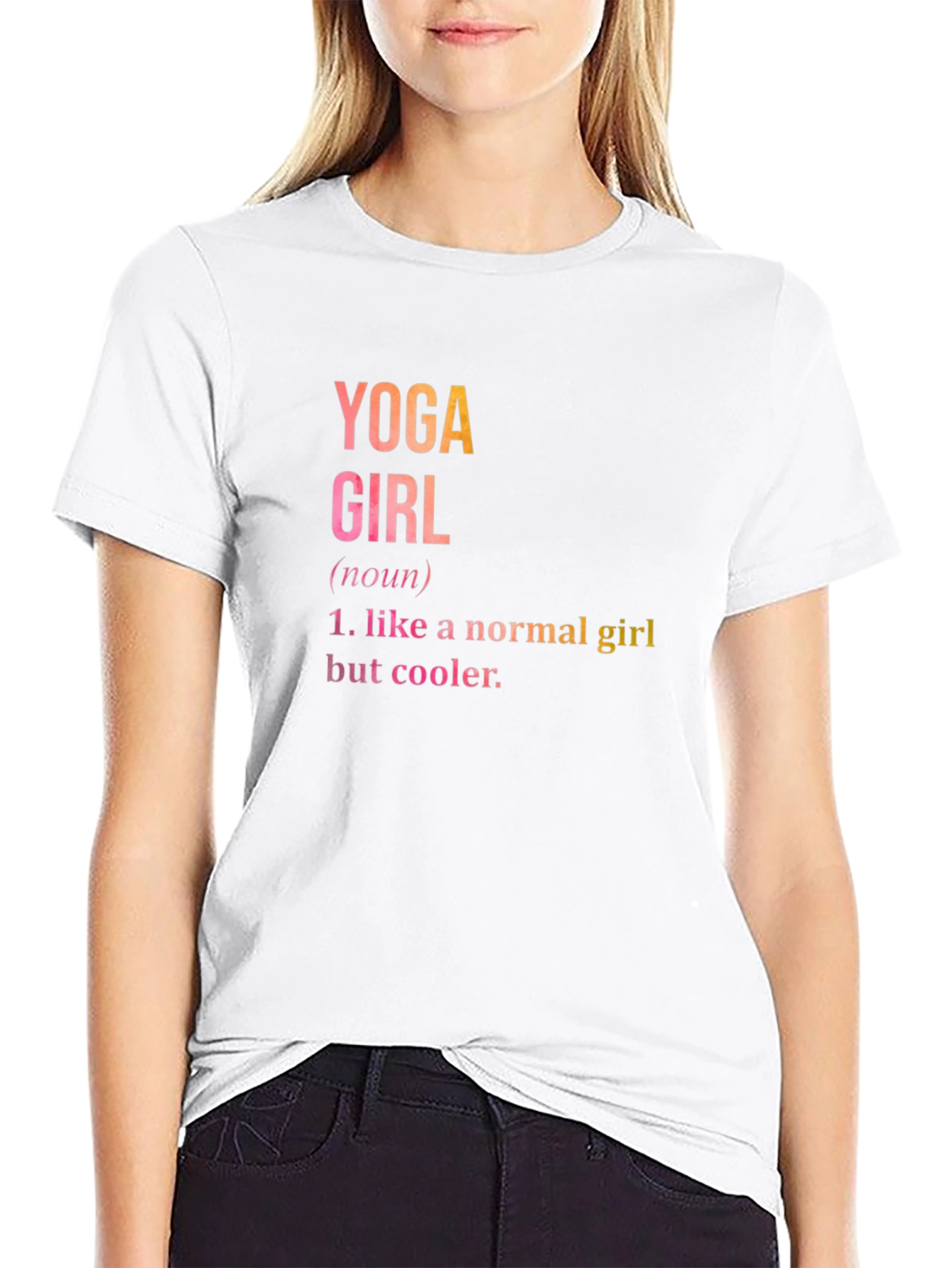 Camiseta Negra Yoga Girl: Comodidad y Estilo