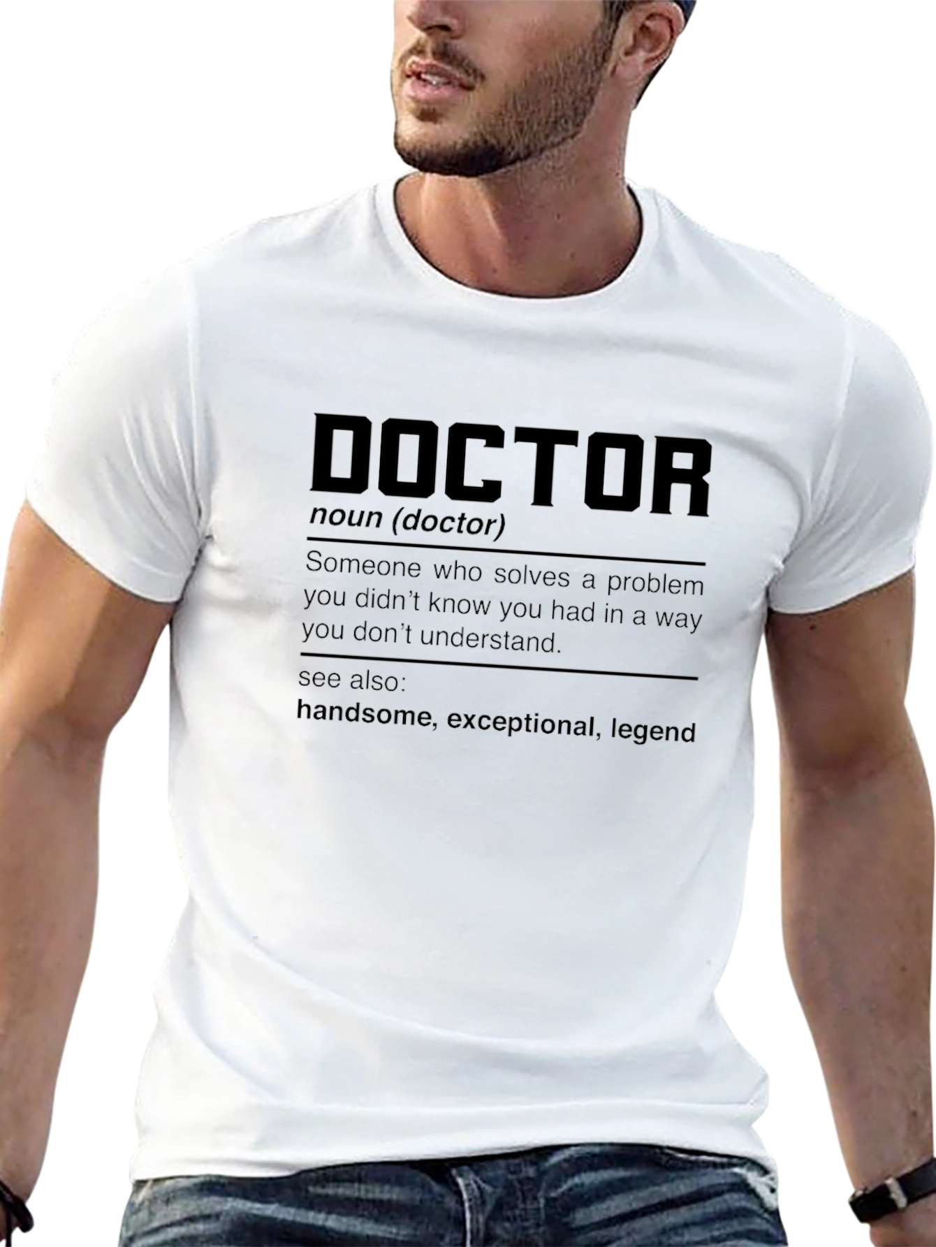 Camiseta Negra Definición Doctor - Regalo Médico