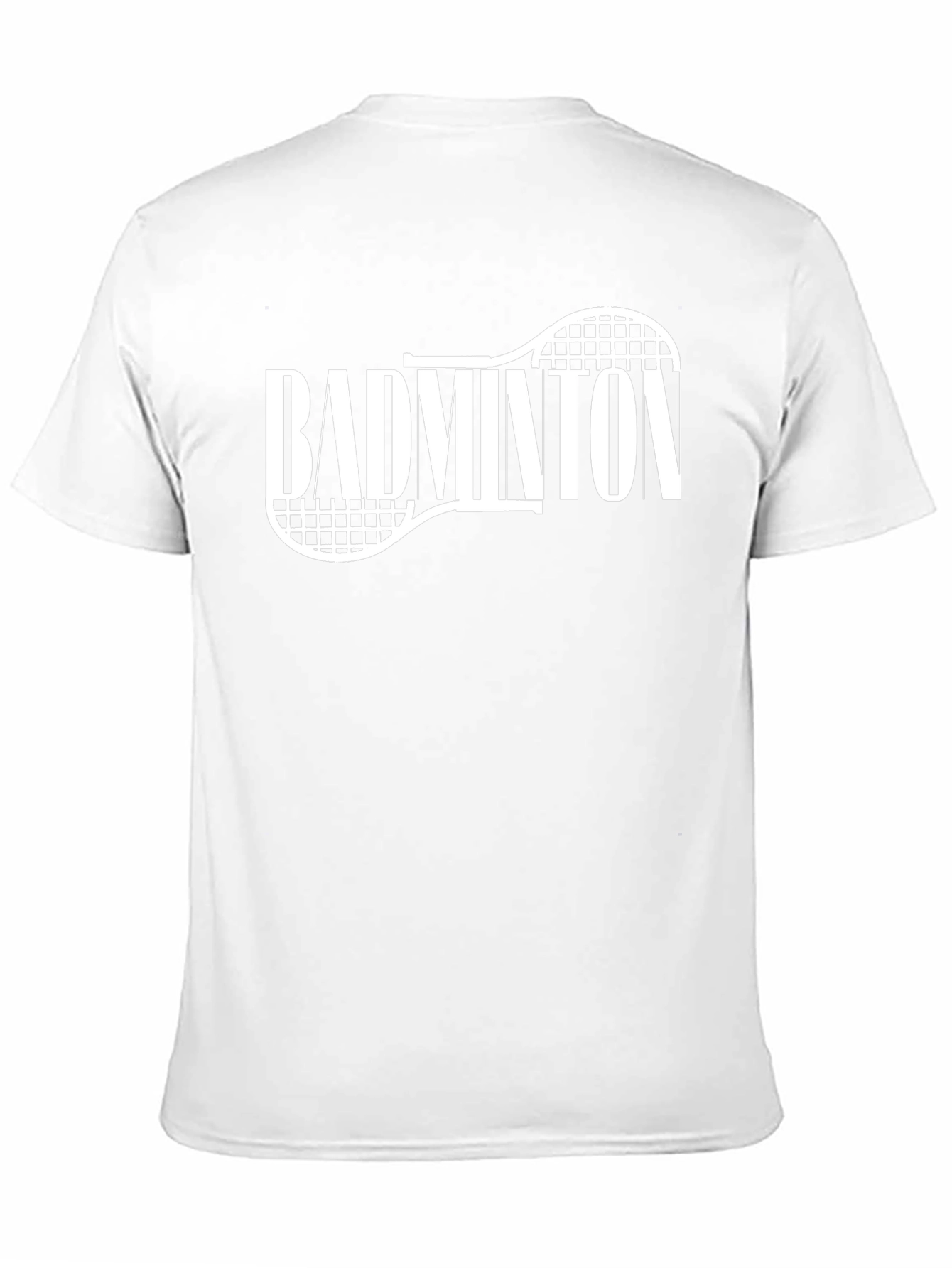 Camiseta Negra Badminton Raqueta Deportiva