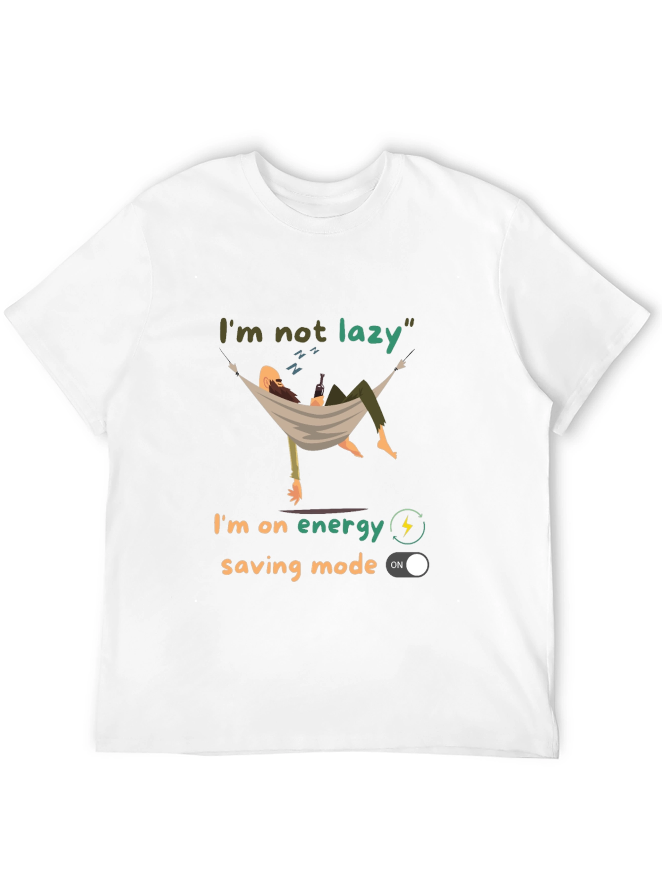 Camiseta Hombre No Soy Perezoso Modo Ahorro Energía