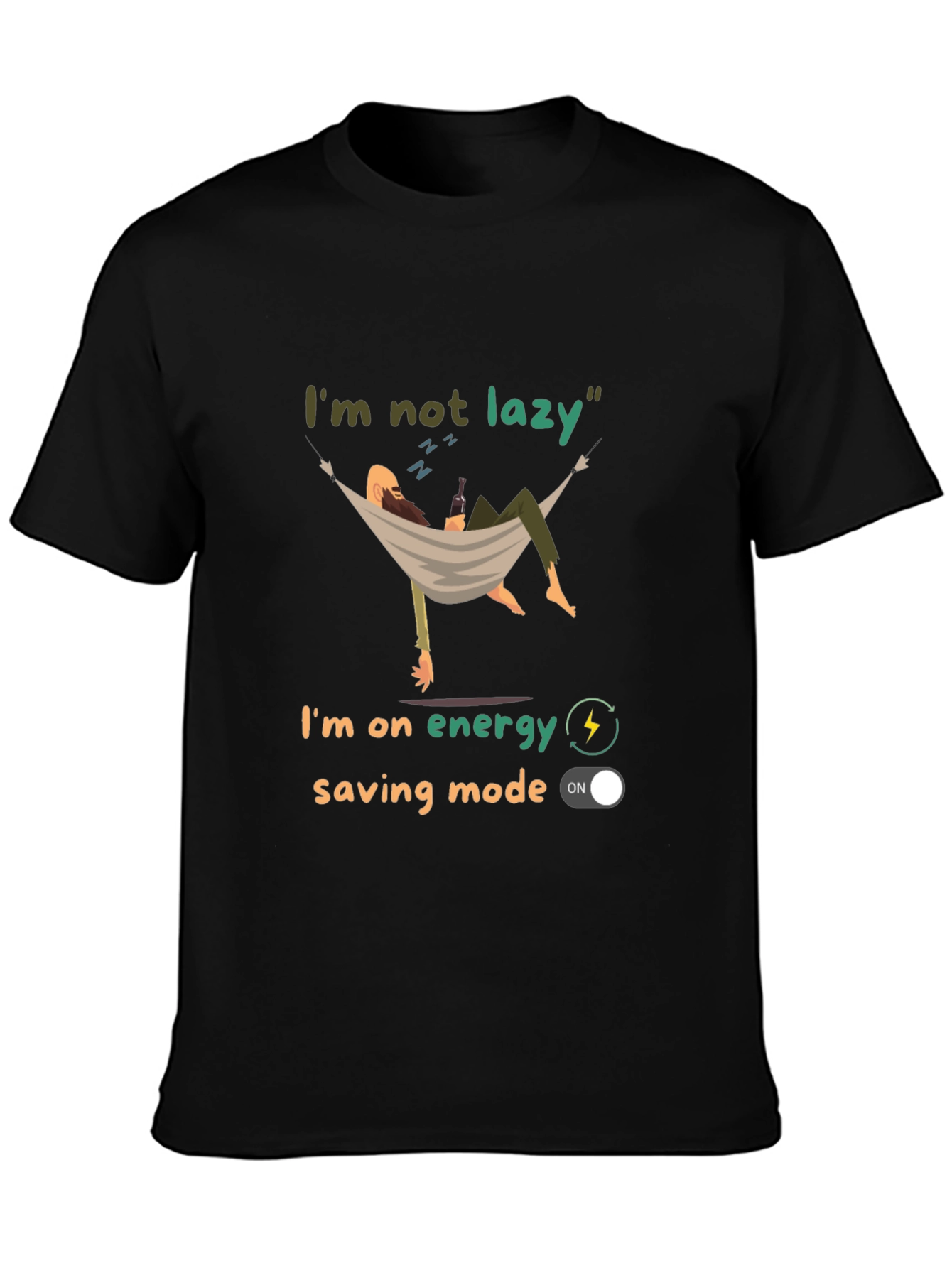 Camiseta Hombre No Soy Perezoso Modo Ahorro Energía