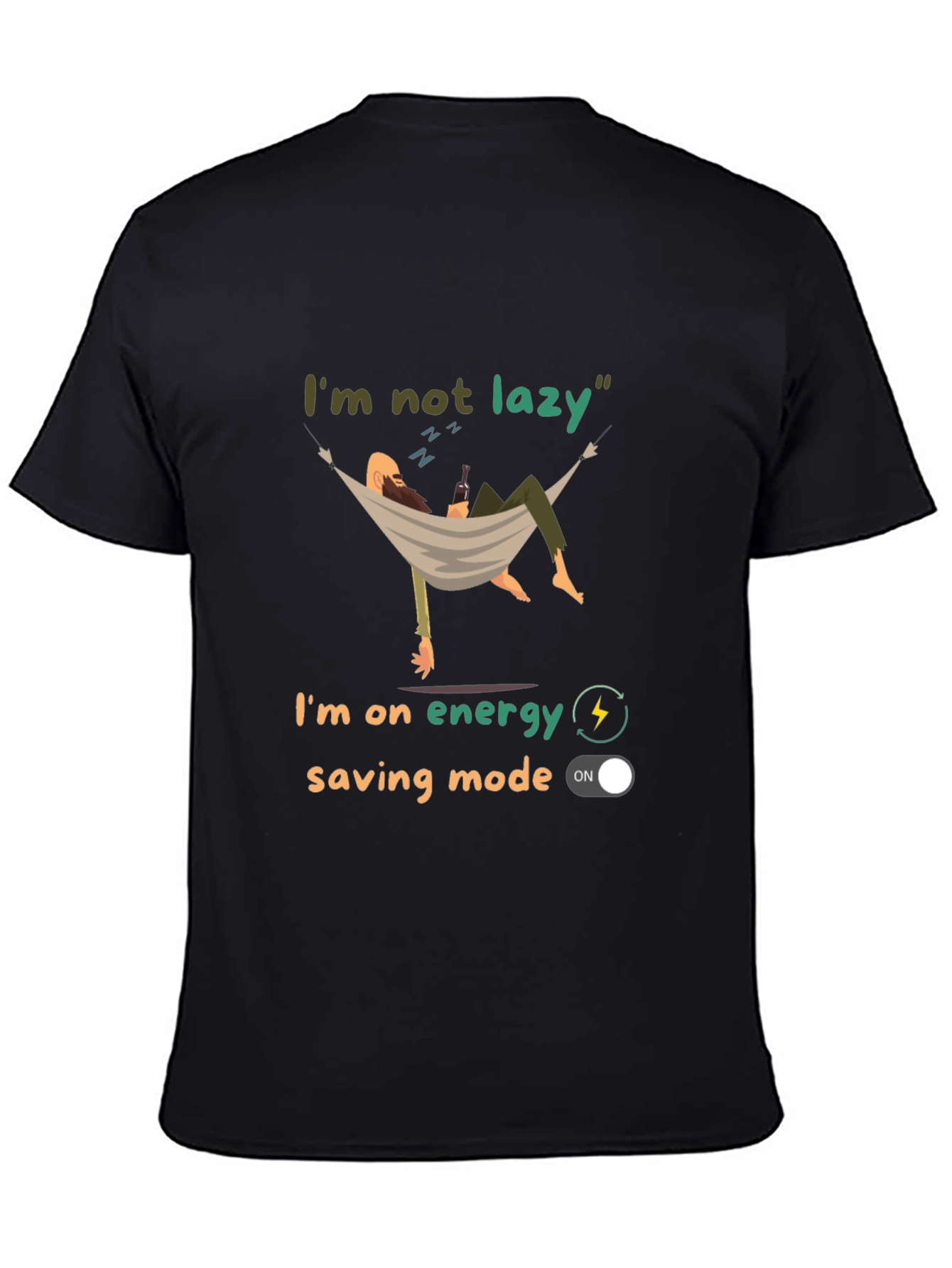 Camiseta Hombre No Soy Perezoso Modo Ahorro Energía