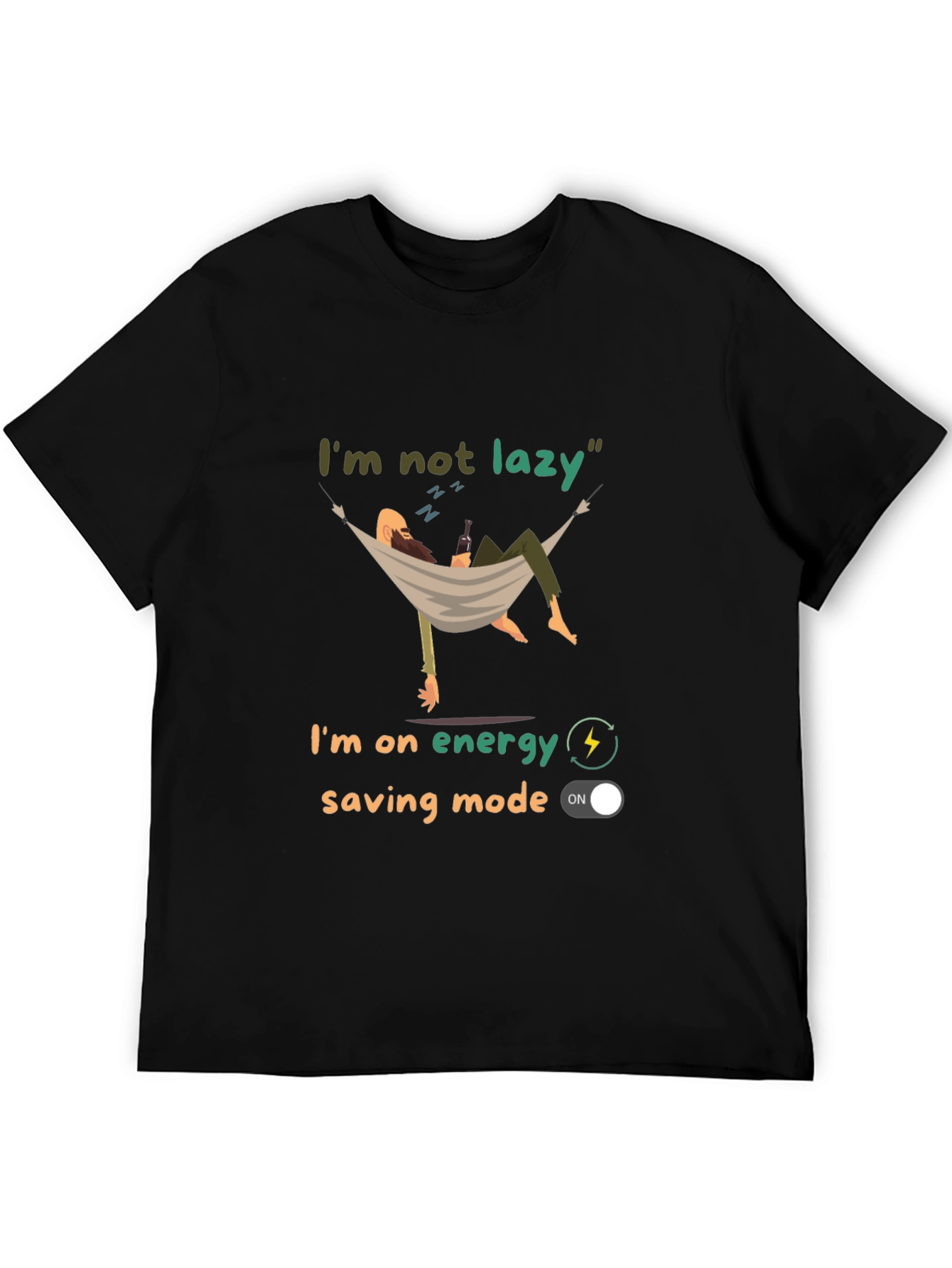 Camiseta Hombre No Soy Perezoso Modo Ahorro Energía