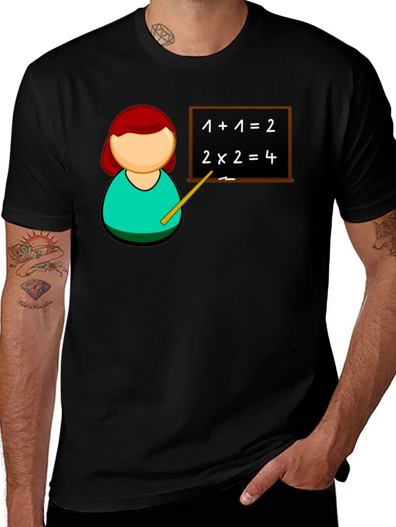 Camiseta Negra Profesor Matemáticas