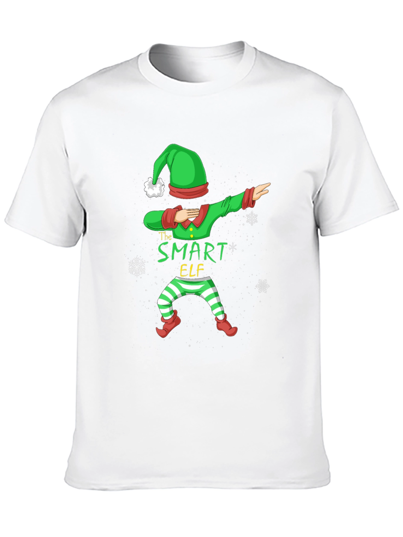 Camiseta Negra Navideña Elfo Inteligente Dabbing