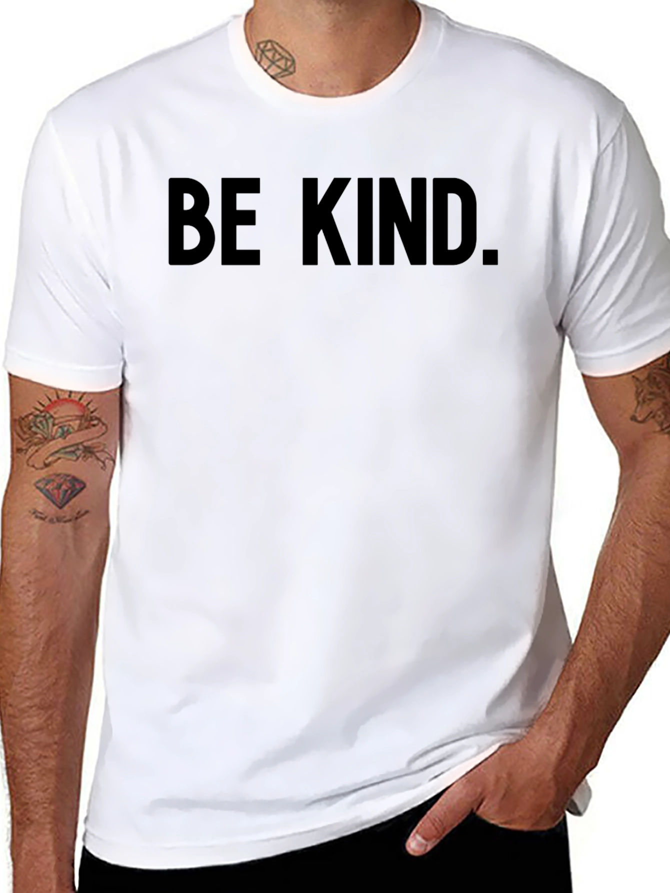 Camiseta Negra Sé Amable para Hombre