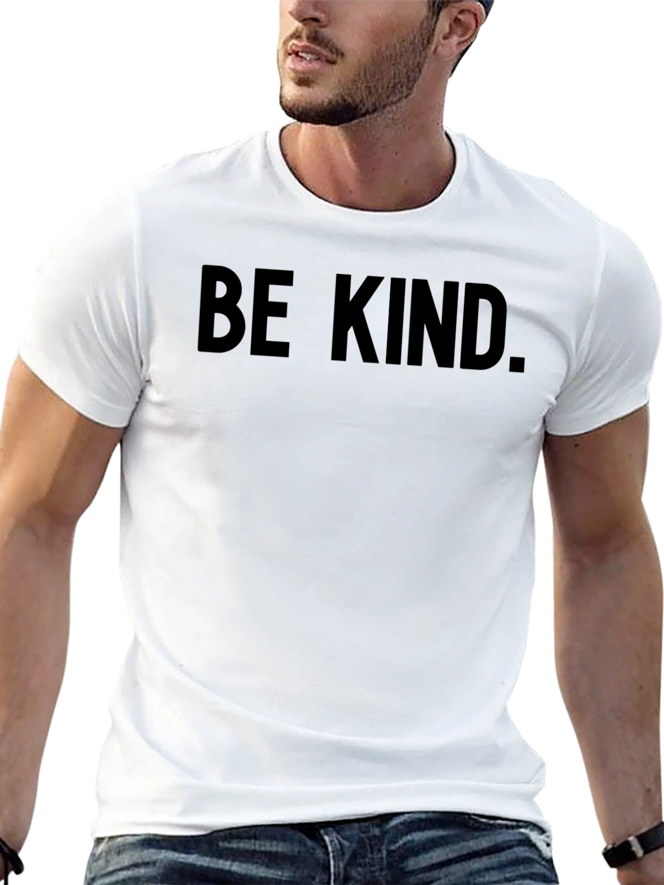 Camiseta Negra Sé Amable para Hombre