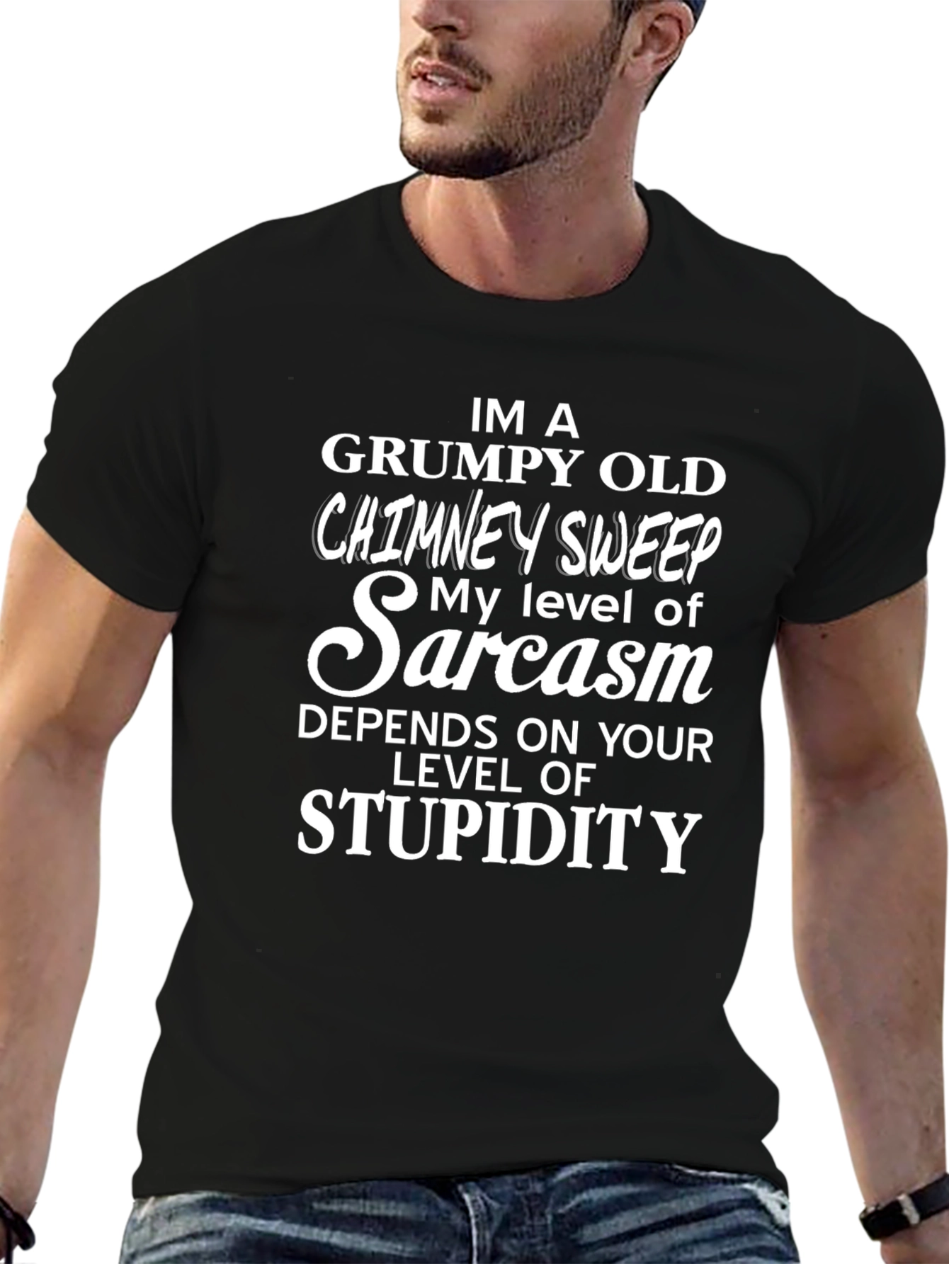 Camiseta Negra: Sarcasmo de Deshollinador Gruñón
