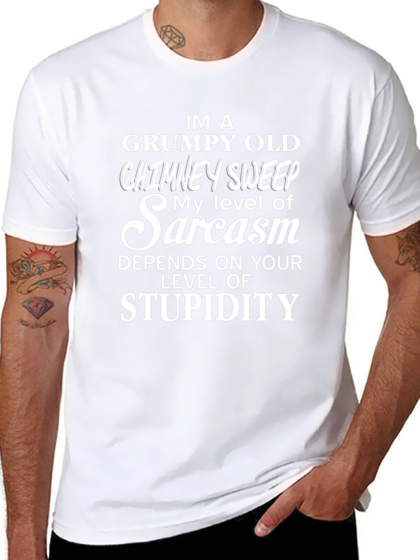 Camiseta Negra: Sarcasmo de Deshollinador Gruñón