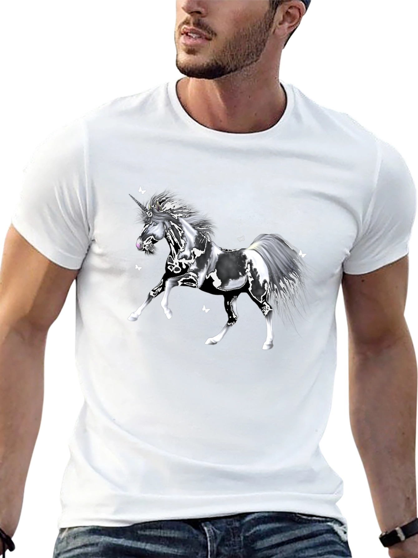 Camiseta Unicornio Mágico Negra