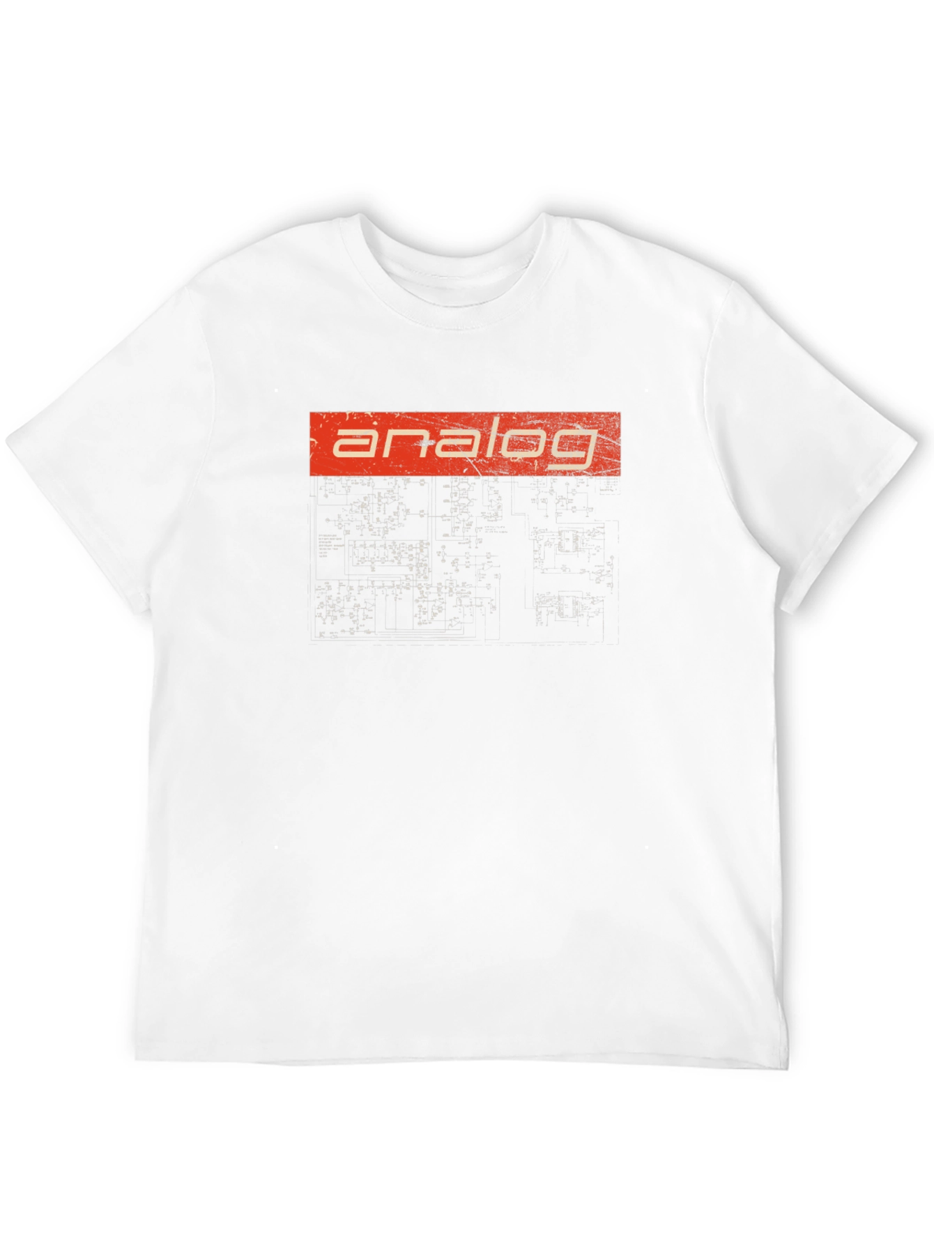 Camiseta Negra Analog Retro para Hombre