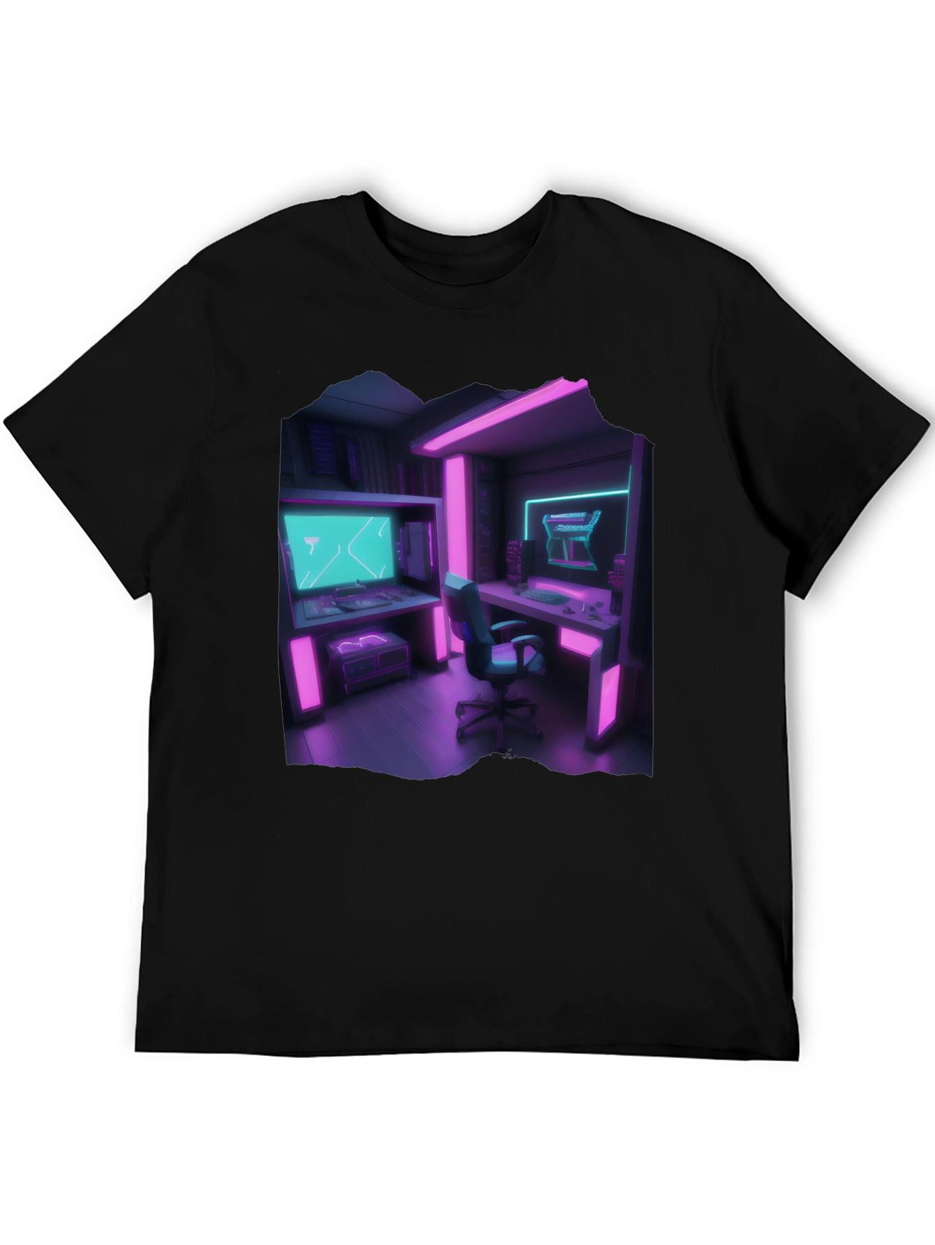 Camiseta Gamer Retro - Sala de Juegos Neón