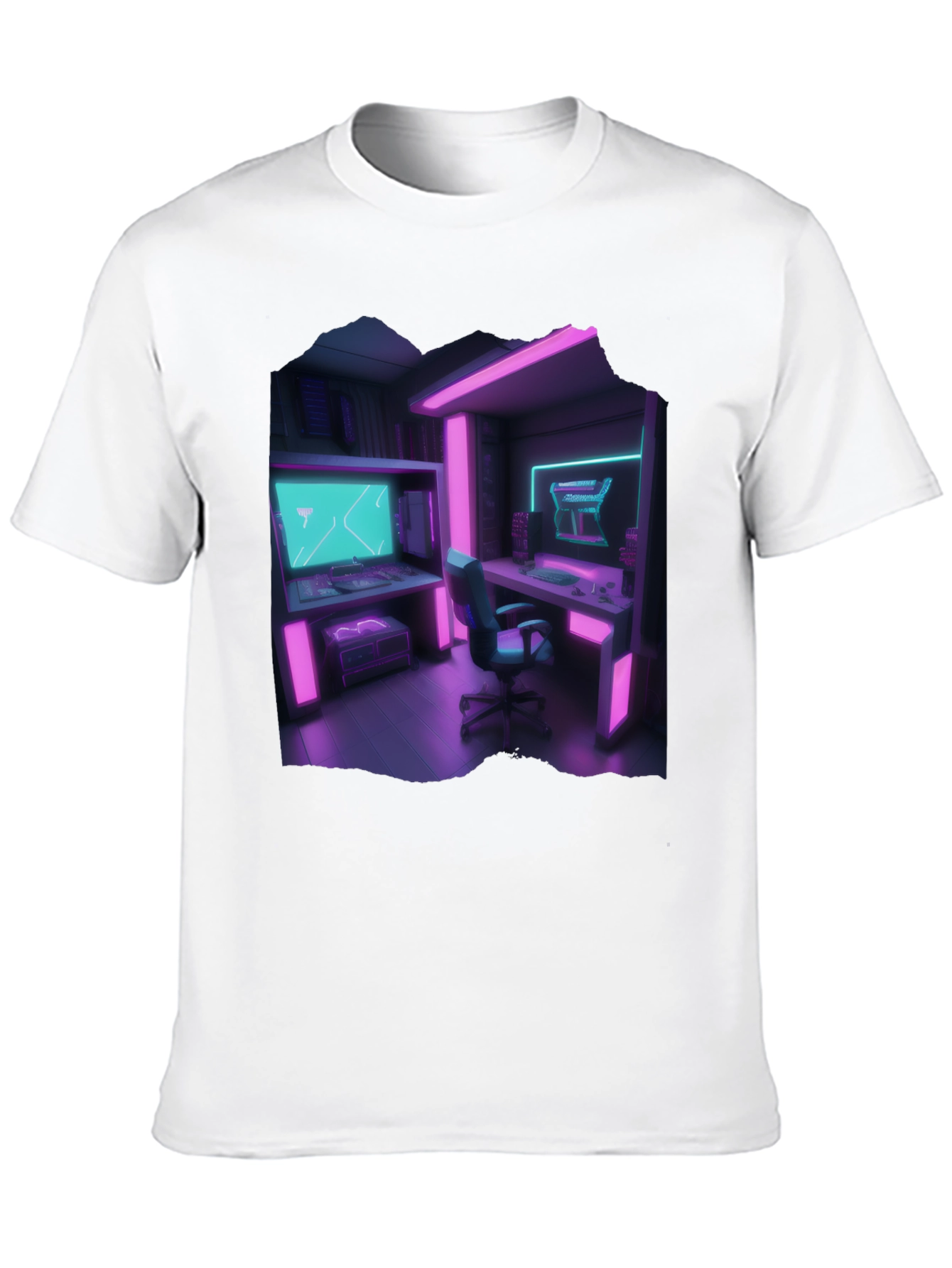 Camiseta Gamer Retro - Sala de Juegos Neón