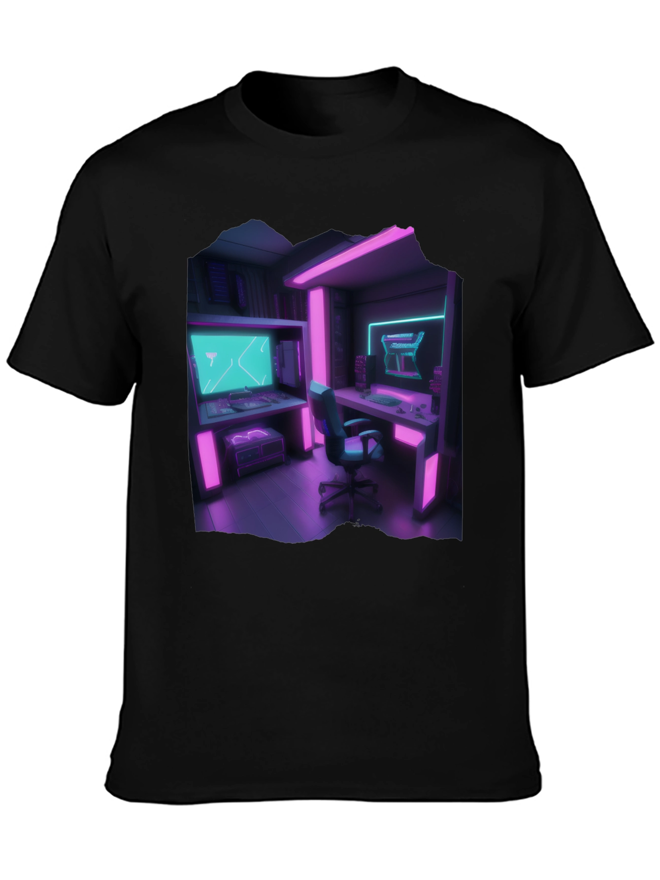 Camiseta Gamer Retro - Sala de Juegos Neón